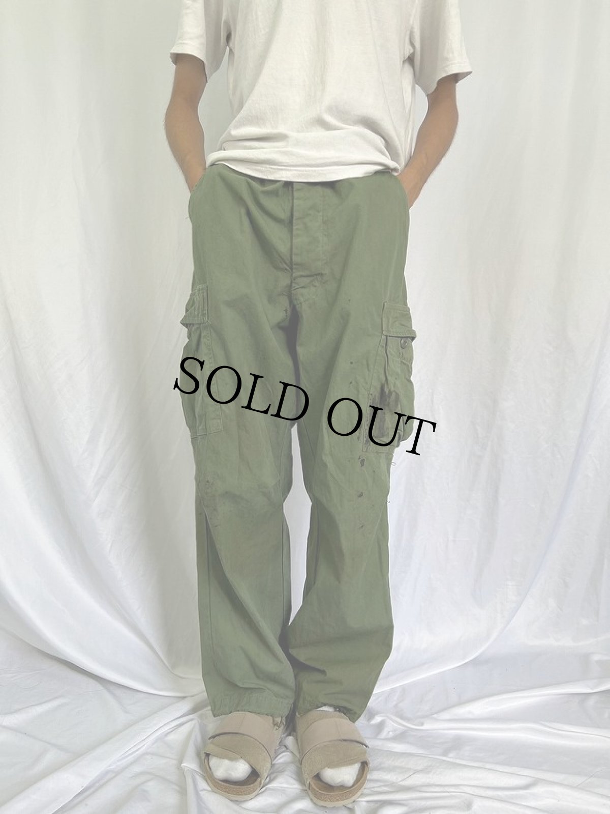 画像2: 60's U.S.ARMY 3rd コットンポプリン ジャングルファティーグパンツ LARGE-REGULAR (2)