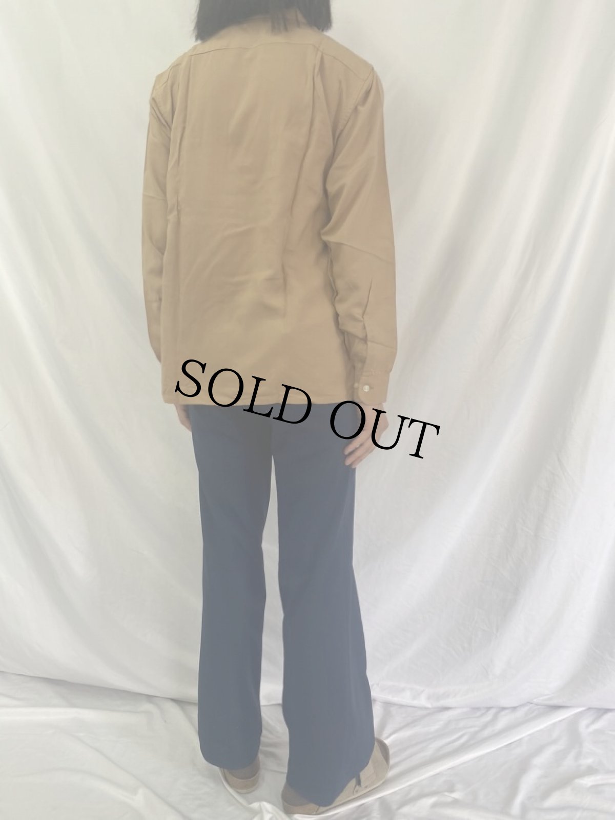 画像4: 50〜60's Sea Island レーヨン オープンカラーシャツ DEADSTOCK M (4)