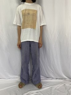 画像2: 90's ウィトルウィウス的人体図 アートプリントTシャツ (2)