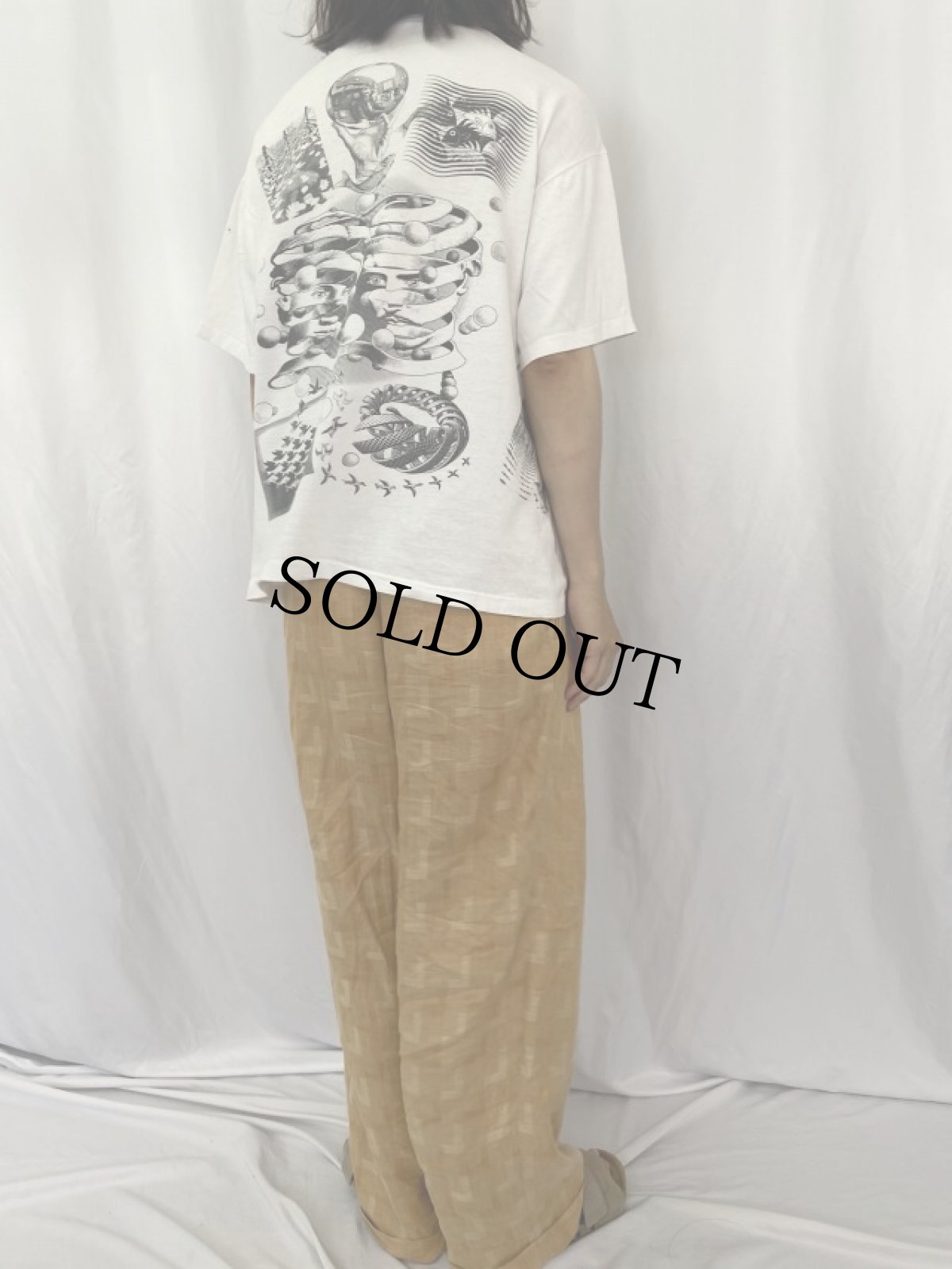 画像5: 90's M.C. Escher USA製 アートプリントTシャツ XL (5)