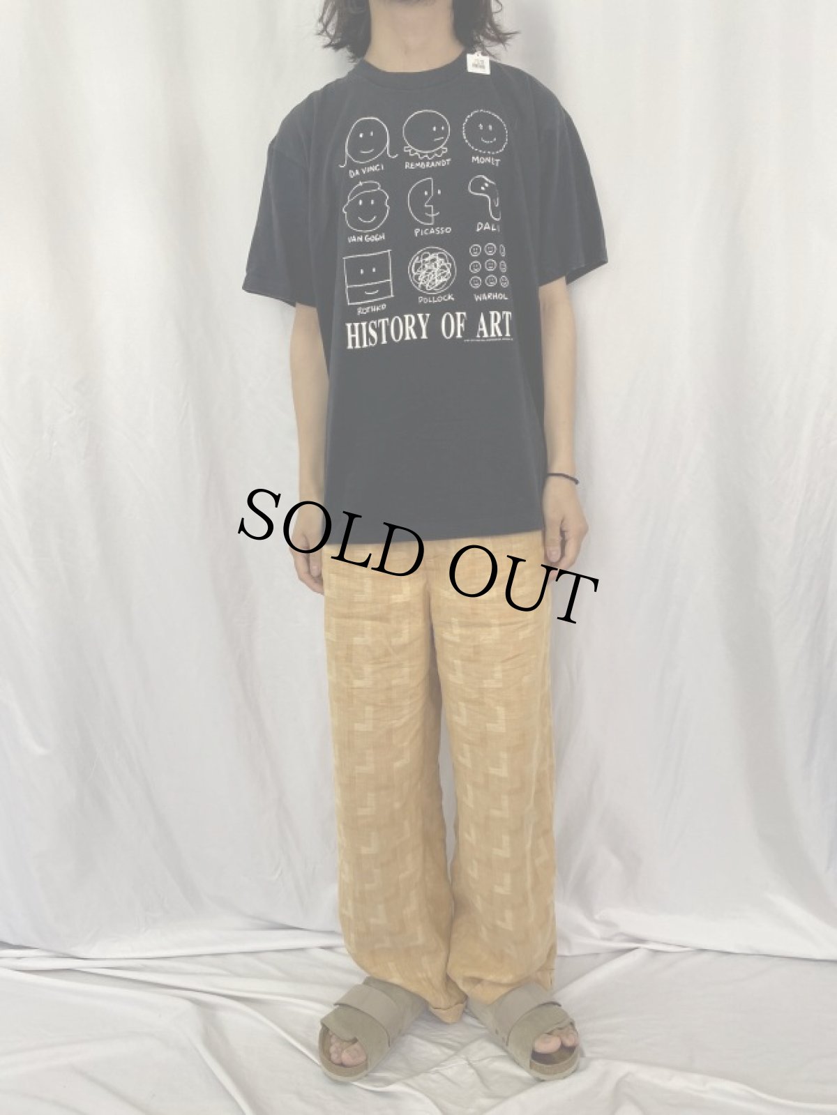 画像2: 90's HISTORY OF ART USA製 アートプリントTシャツ XL (2)