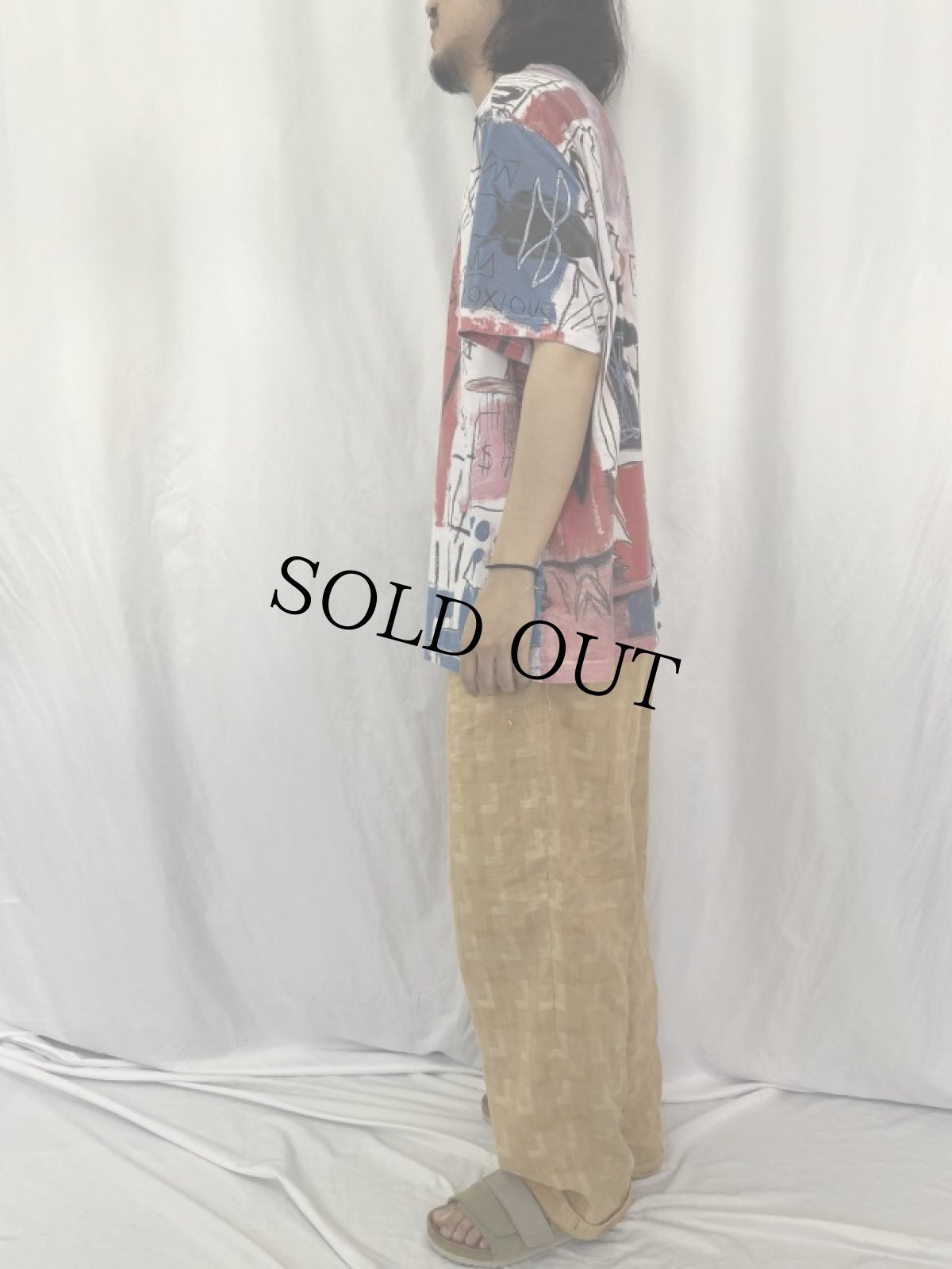 画像4: BASQUIAT Sean John 総柄アートプリントTシャツ 2XL (4)