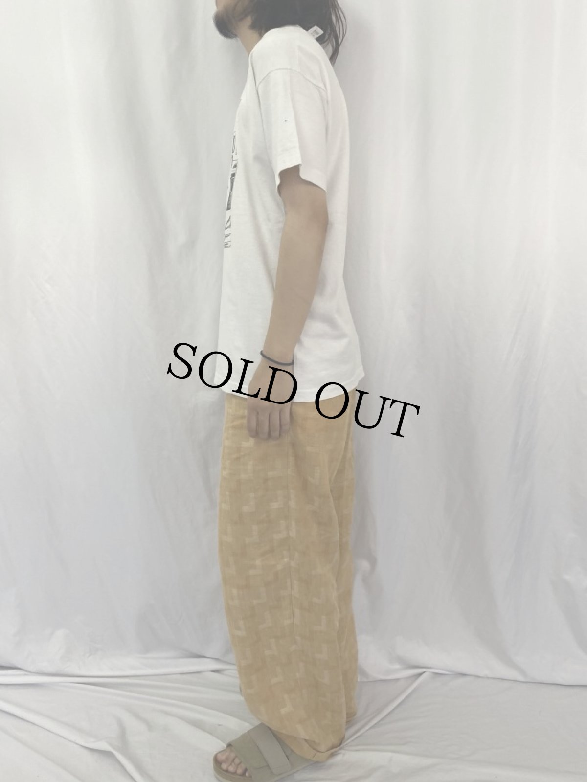 画像3: 90's BADBOB USA製 "ELVIS H. PRESLEY!" イラストプリントTシャツ L (3)