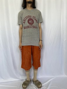 画像2: 70's Champion USA製 バータグ "ARIZONA STATE BASKETBALL" 染み込みプリントTシャツ XL (2)