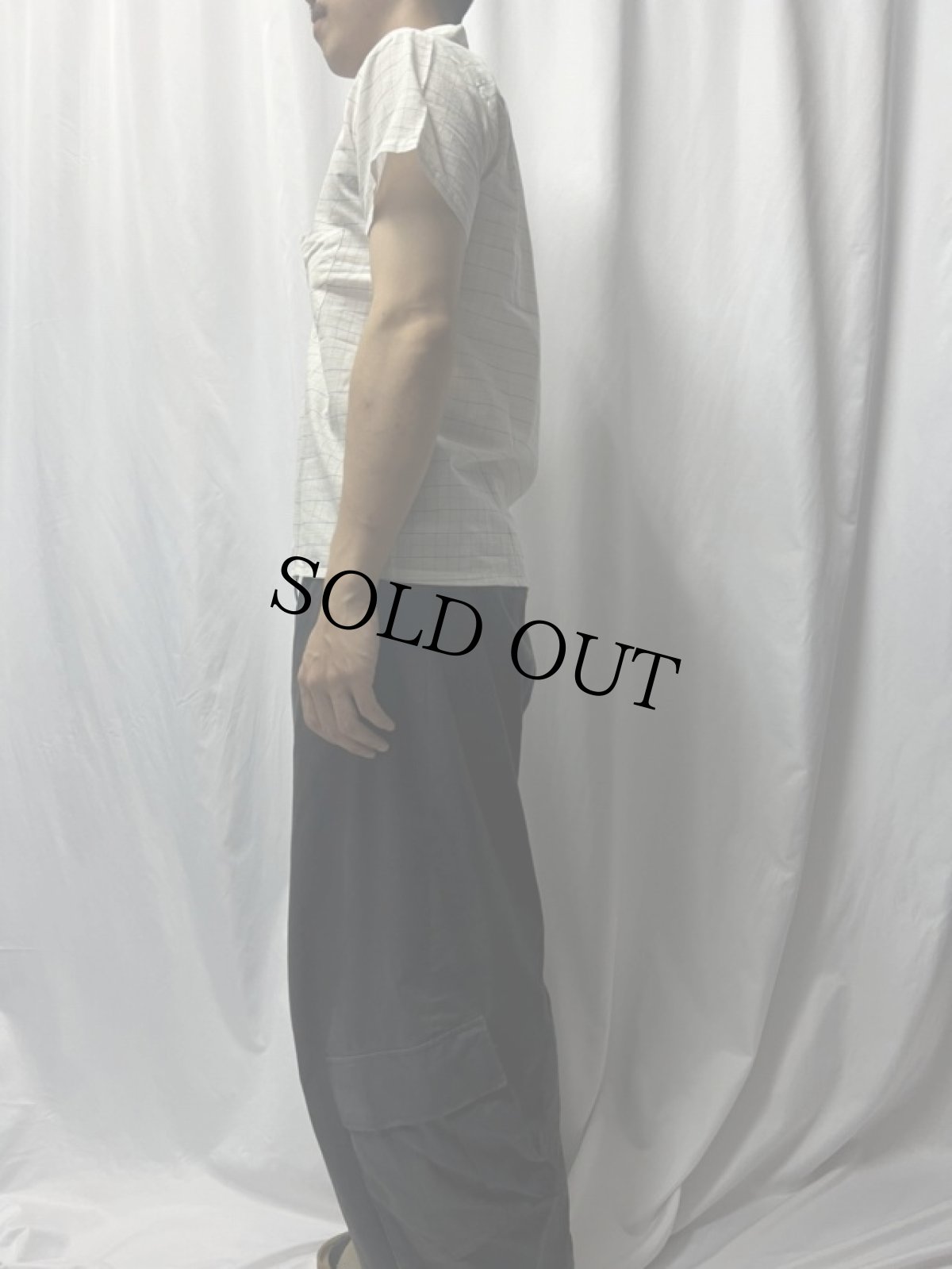 画像3: 50's harper 格子柄 コットンオープンカラーシャツ L (3)