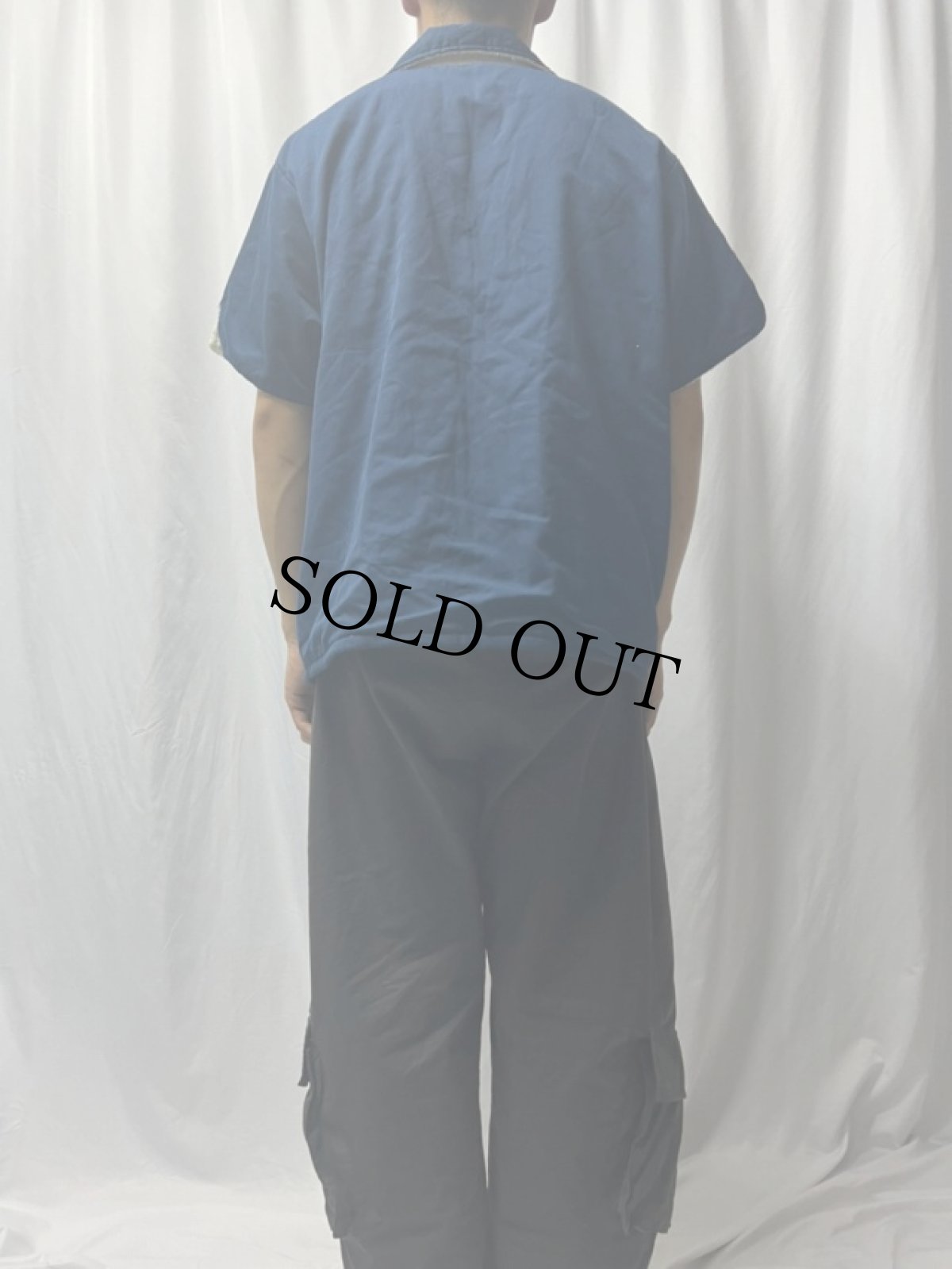 画像4: 60〜70's Sea Island 総柄 パイル ビーチシャツ XL (4)