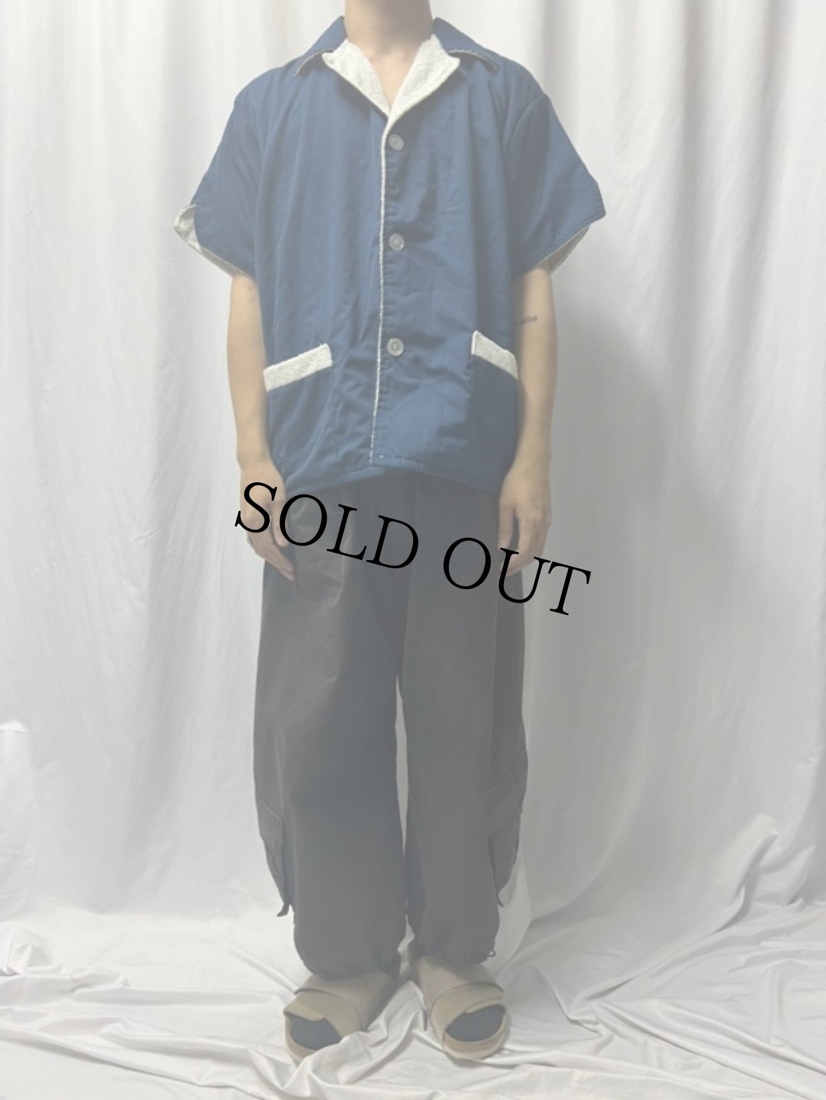 画像2: 60〜70's Sea Island 総柄 パイル ビーチシャツ XL (2)