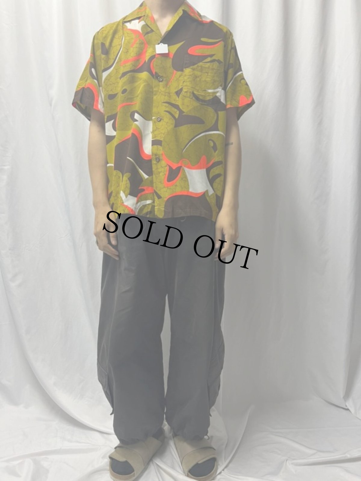 画像2: 70's 総柄 ハワイアンシャツ M (2)