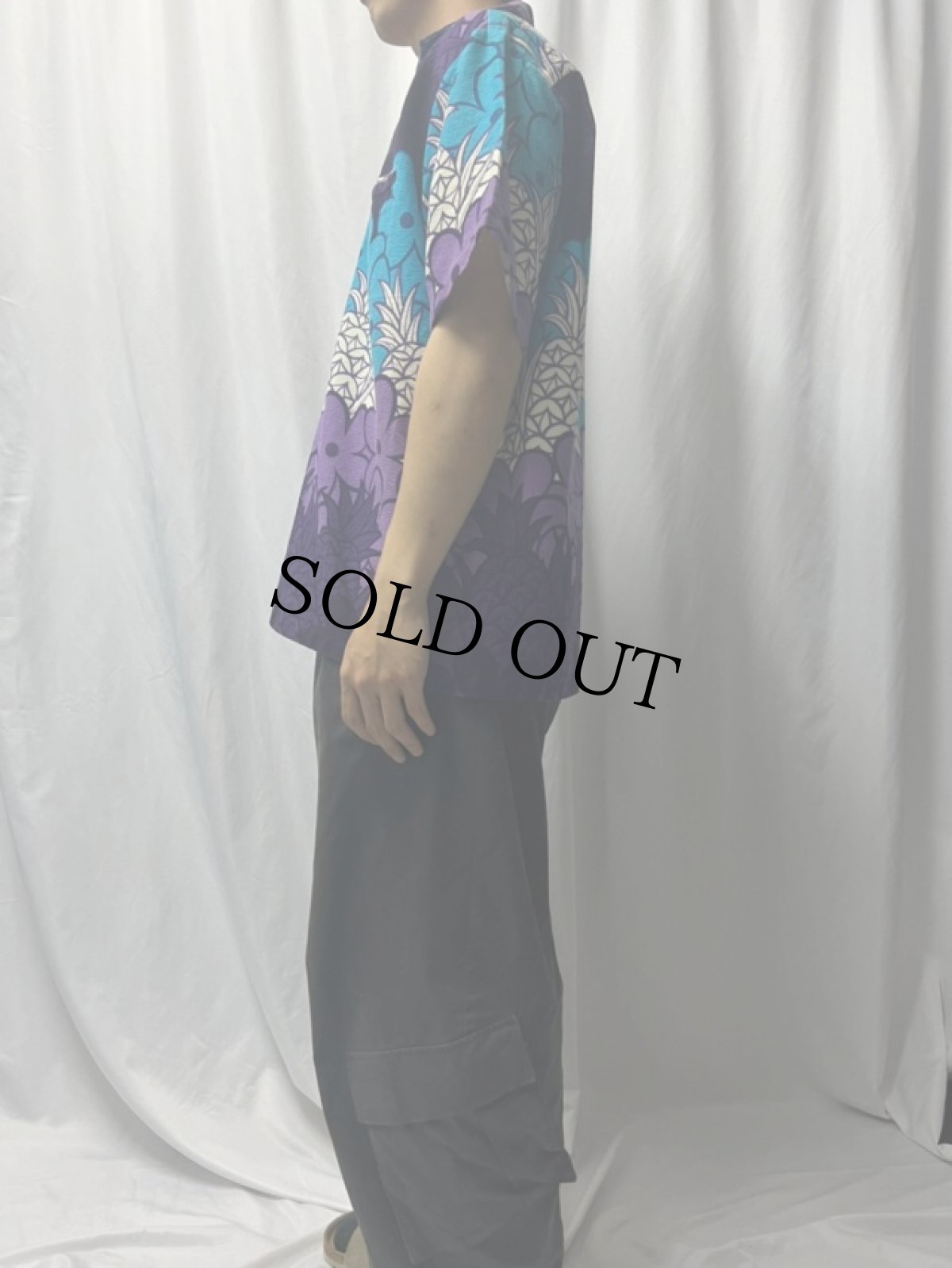 画像3: 70's Sears 花柄 コットンアロハシャツ XL (3)