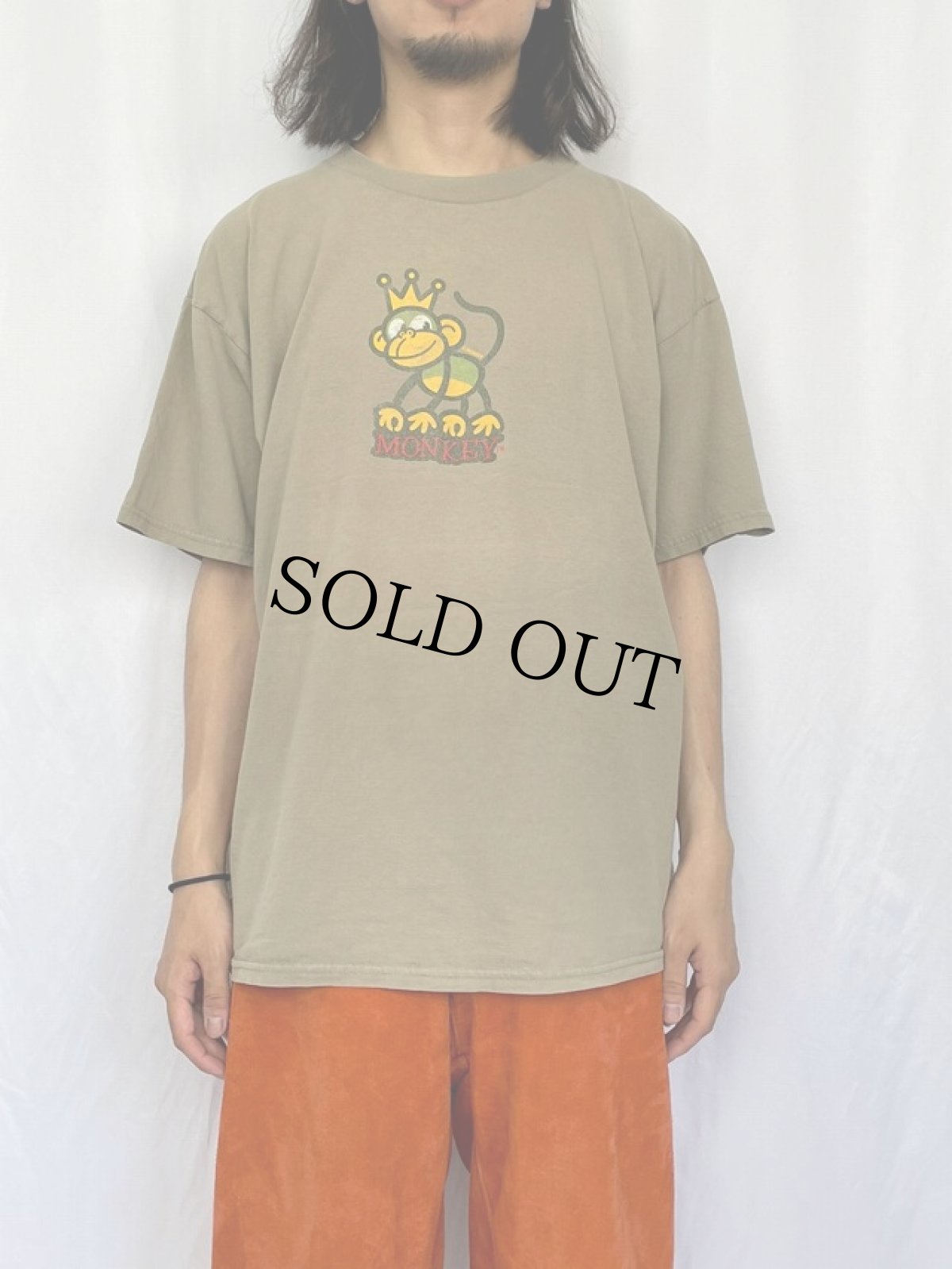 画像2: MONKEY スケートブランド ロゴプリントTシャツ XL (2)