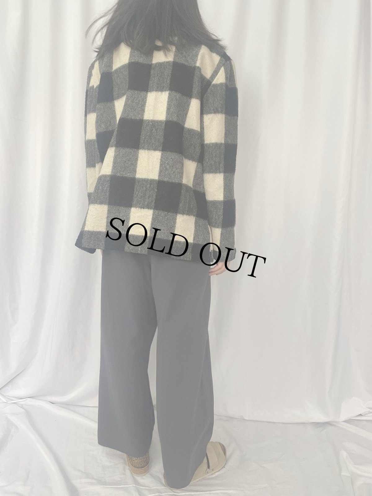 画像4: CHAPS by RALPH LAUREN バッファローチェック柄 ウールプルオーバーシャツ size46 (4)