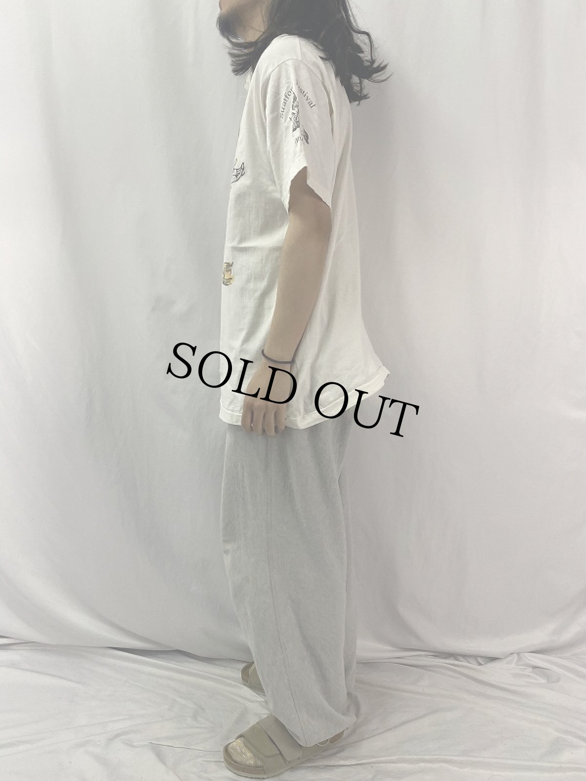 画像3: 90's CANADA製 不思議の国のアリス "マッドハッター" キャラクタープリントTシャツ XL (3)