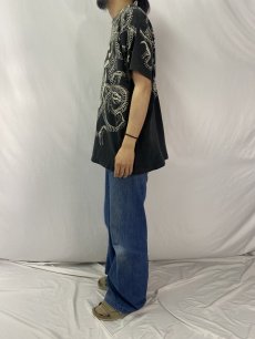 画像3: 90's LIQUID BLUE USA製 スカル 大判プリントTシャツ XL (3)