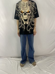 画像2: 90's LIQUID BLUE スカル 大判プリントTシャツ XL (2)