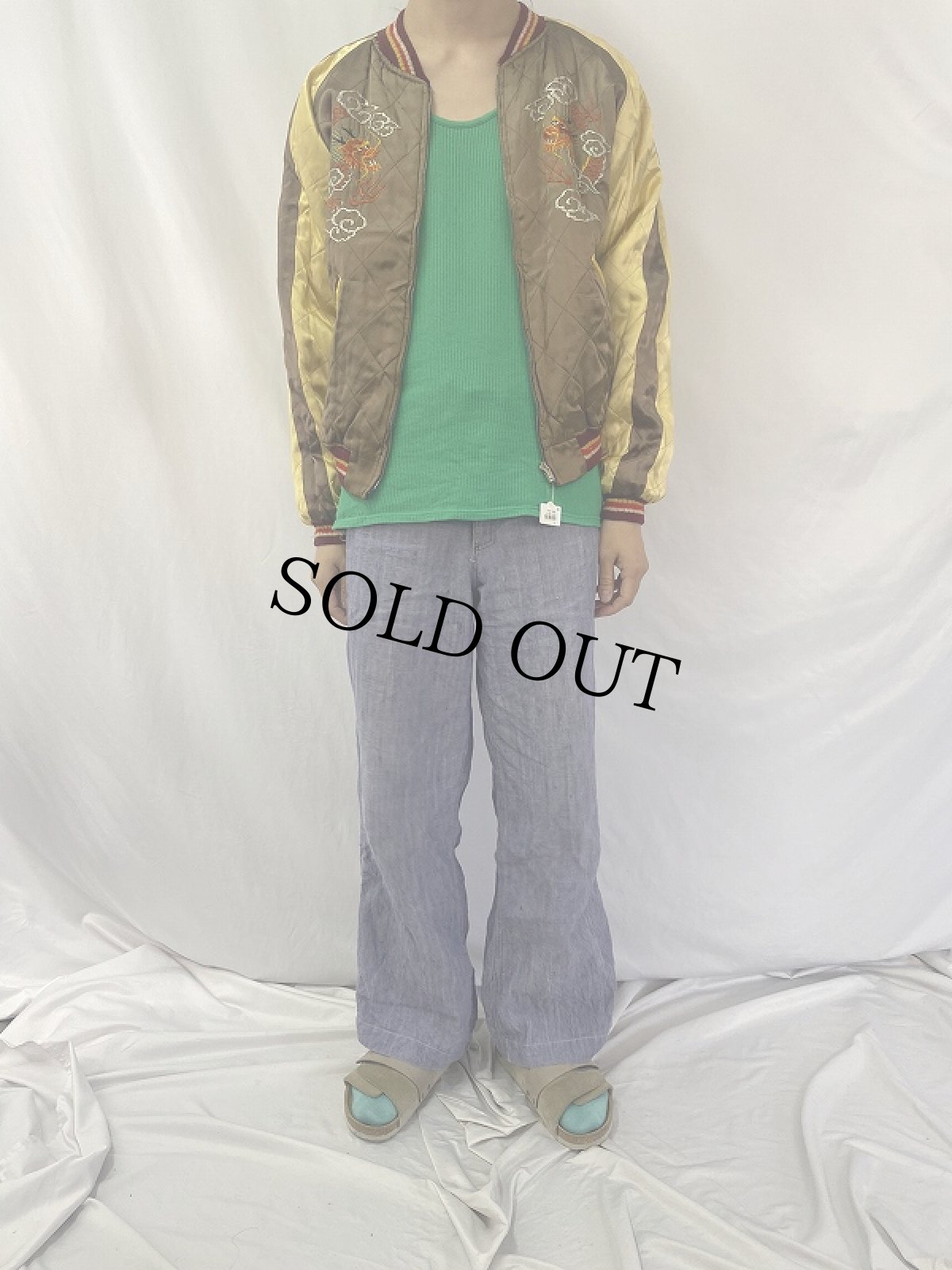 画像8: 50's 鷹×Japan Map サテンスカジャン (8)