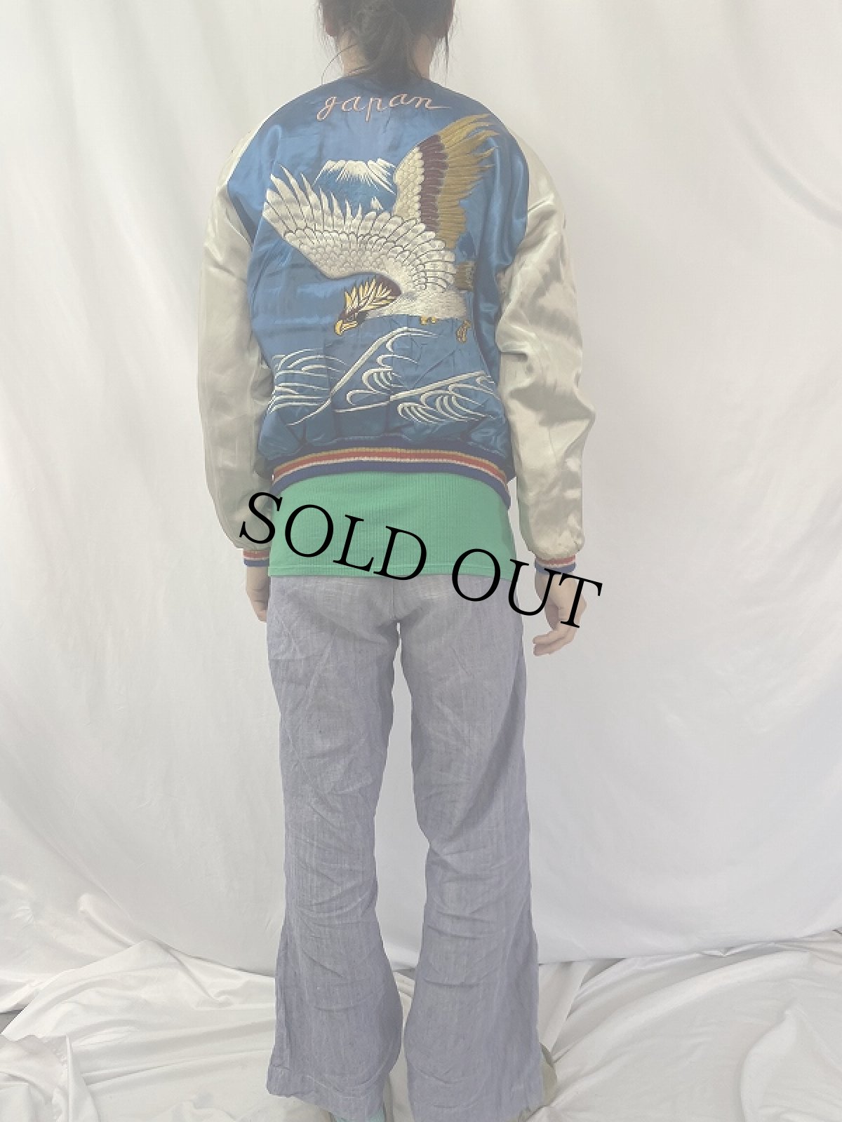 画像7: 50's 鷹×Japan Map サテンスカジャン (7)