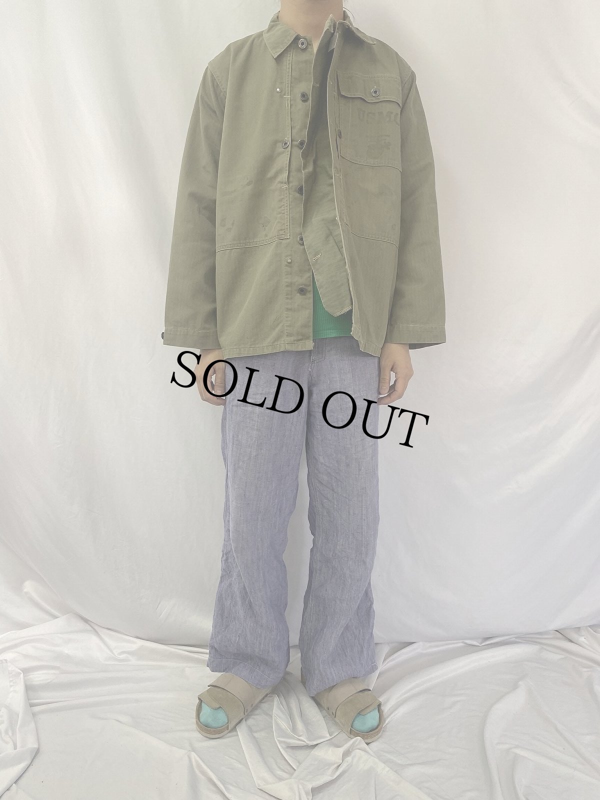 画像2: 40's USMC M-44 HBT ジャケット size38 (2)