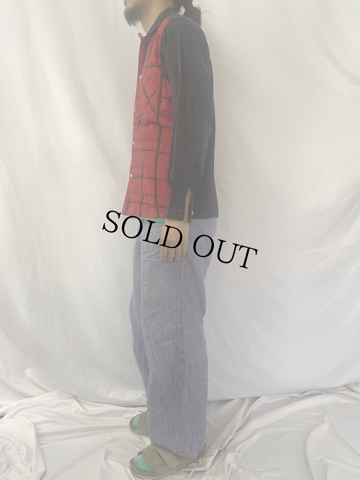 画像3: 60's Tooke チェック柄 2トーン オープンカラーコットンシャツ S (3)