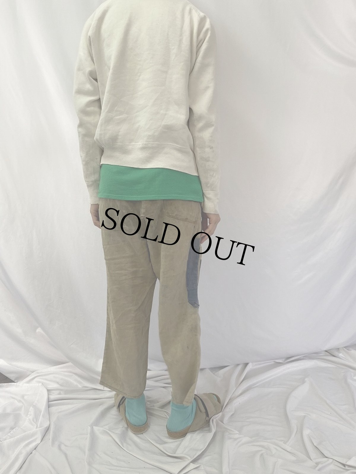 画像4: 40's WWII ナチスドイツ軍 リネンパンツ W31-33 (4)