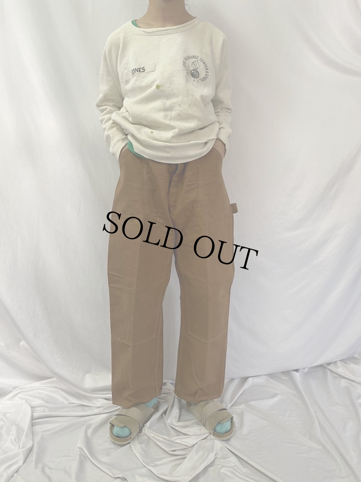 画像2: 60's Carhartt HEADLIGHT-FINK ダブルニー ダックペインターパンツ DEADSTOCK W39 (2)