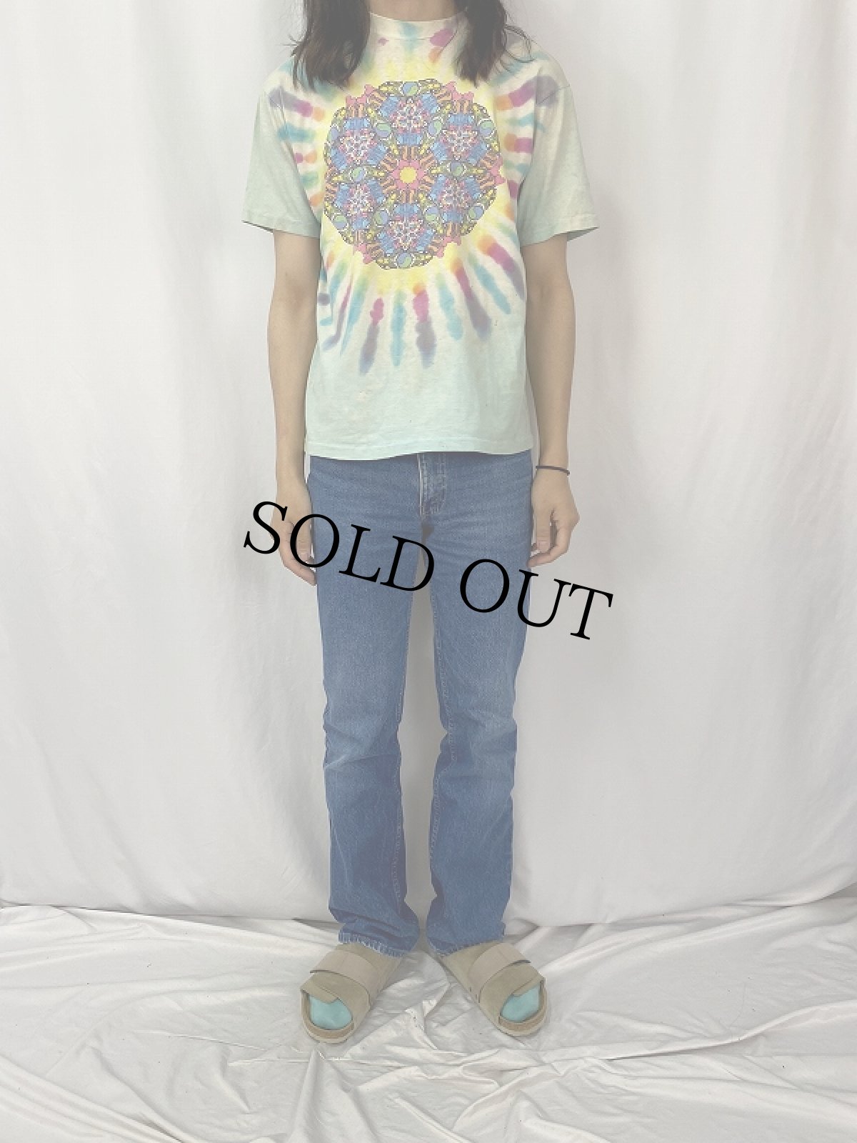 画像2: 90's GRATEFUL DEAD USA製 タイダイ ロックバンドTシャツ L (2)