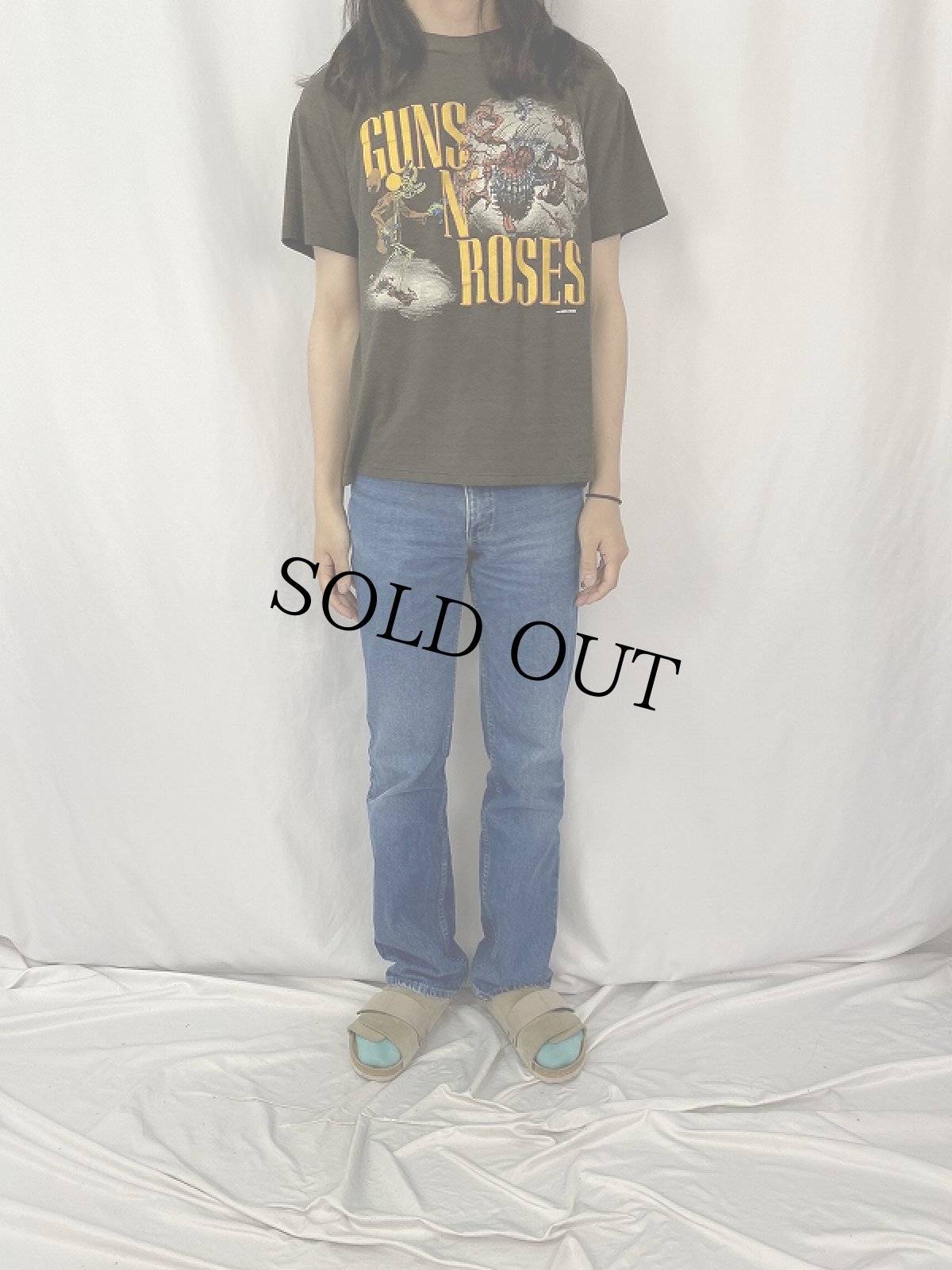 画像2: 80's GUNS N' ROSES USA製 ロックバンドTシャツ L (2)