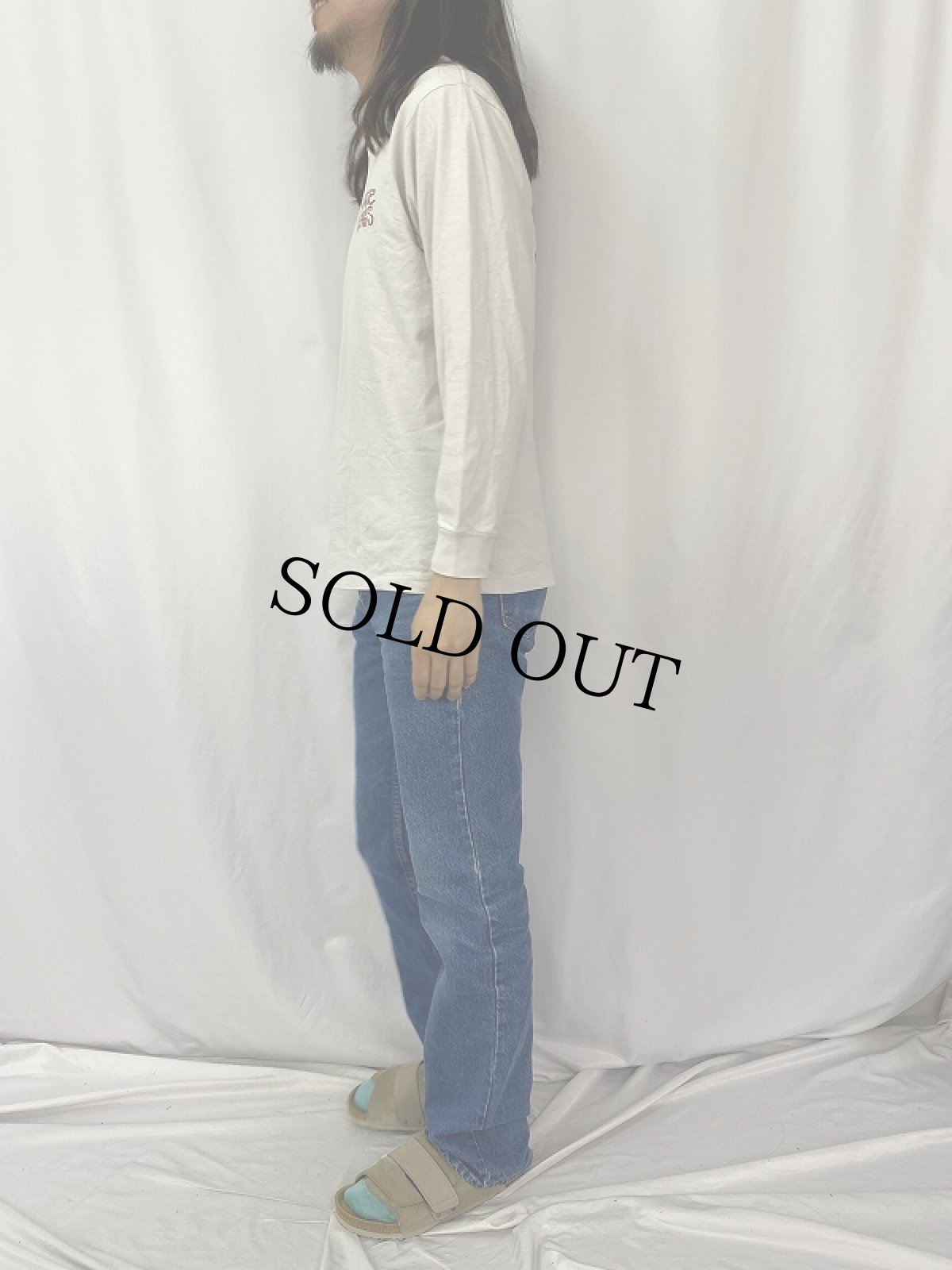 画像3: 90's SKATE RAGS USA製 スカルプリントロンT L (3)