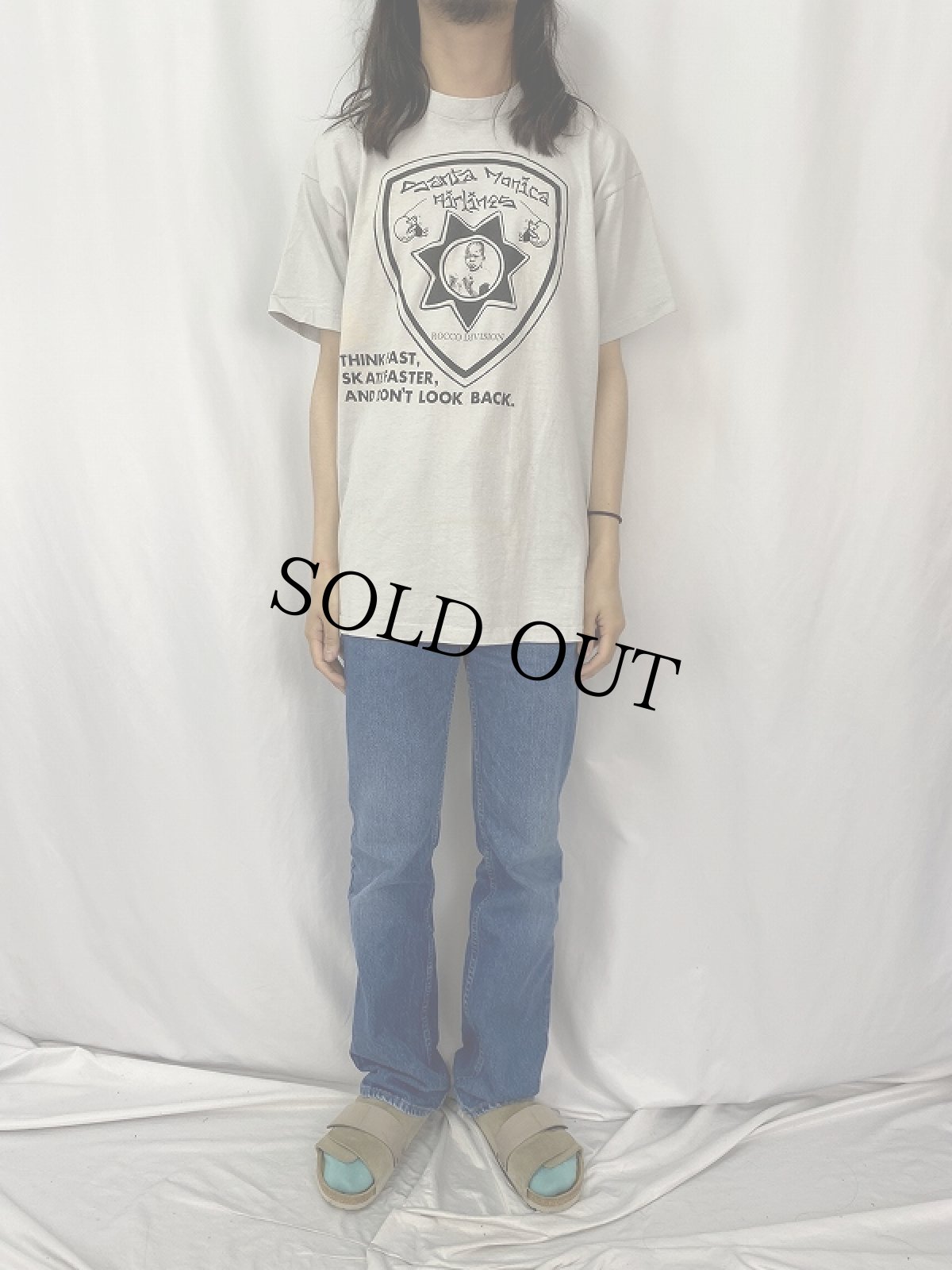 画像3: 90's Santa Monica Airlines USA製 スケートプリントTシャツ XL (3)