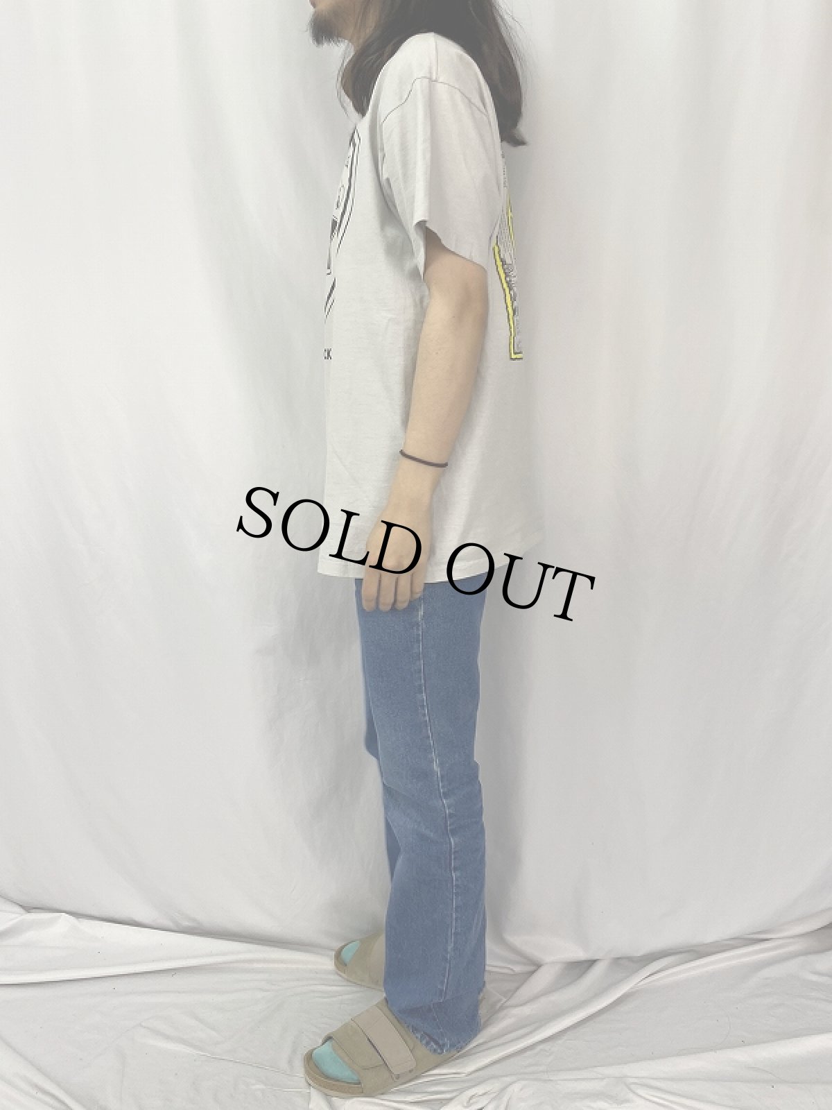 画像4: 90's Santa Monica Airlines USA製 スケートプリントTシャツ XL (4)