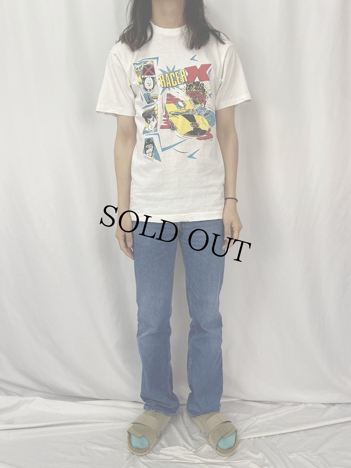 画像2: 90's マッハGOGOGO RACER X USA製 キャラクターTシャツ L (2)