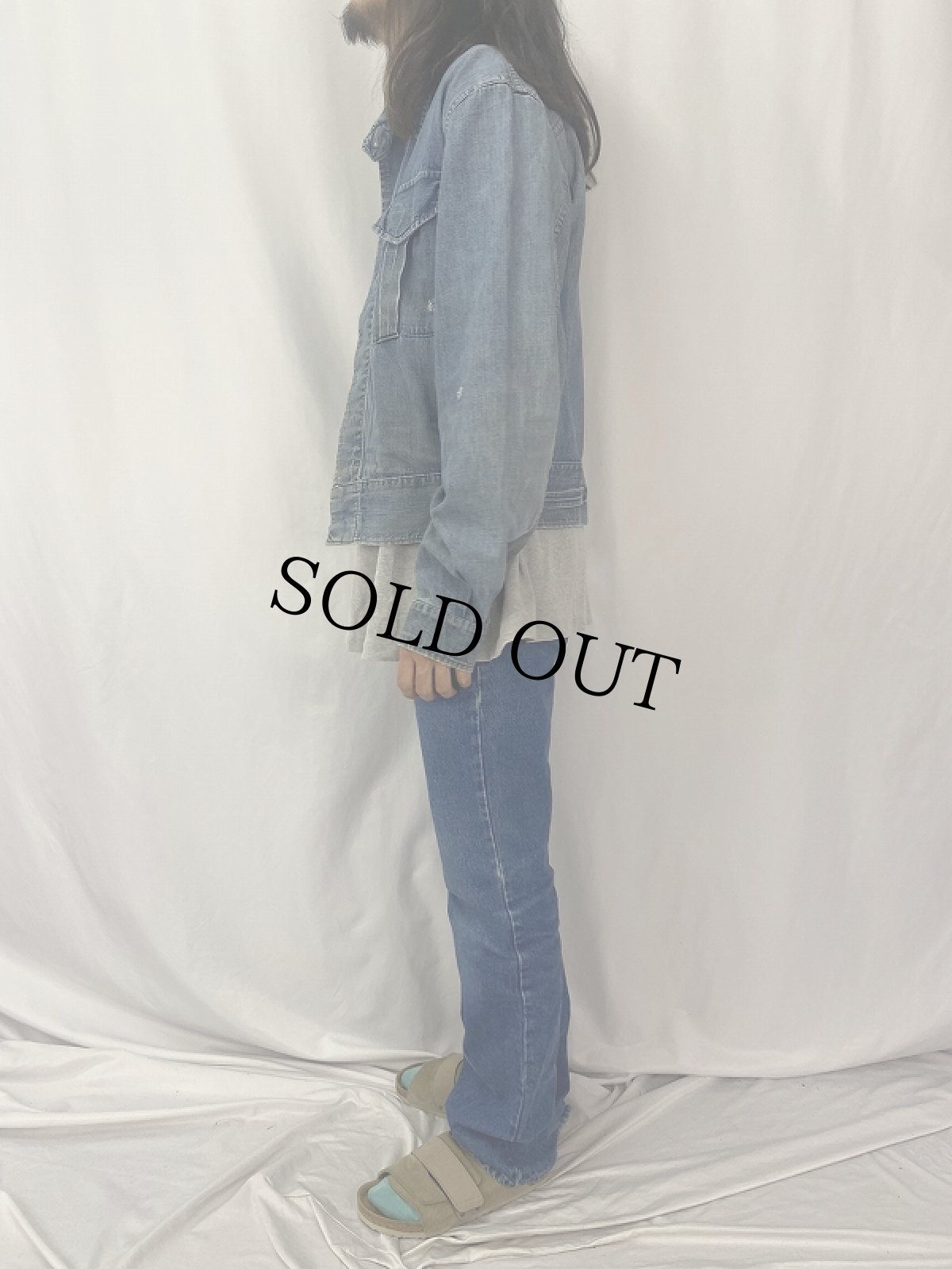 画像3: 40〜50's Royal Canadian Navy チンスト付き デニムワークジャケット (3)