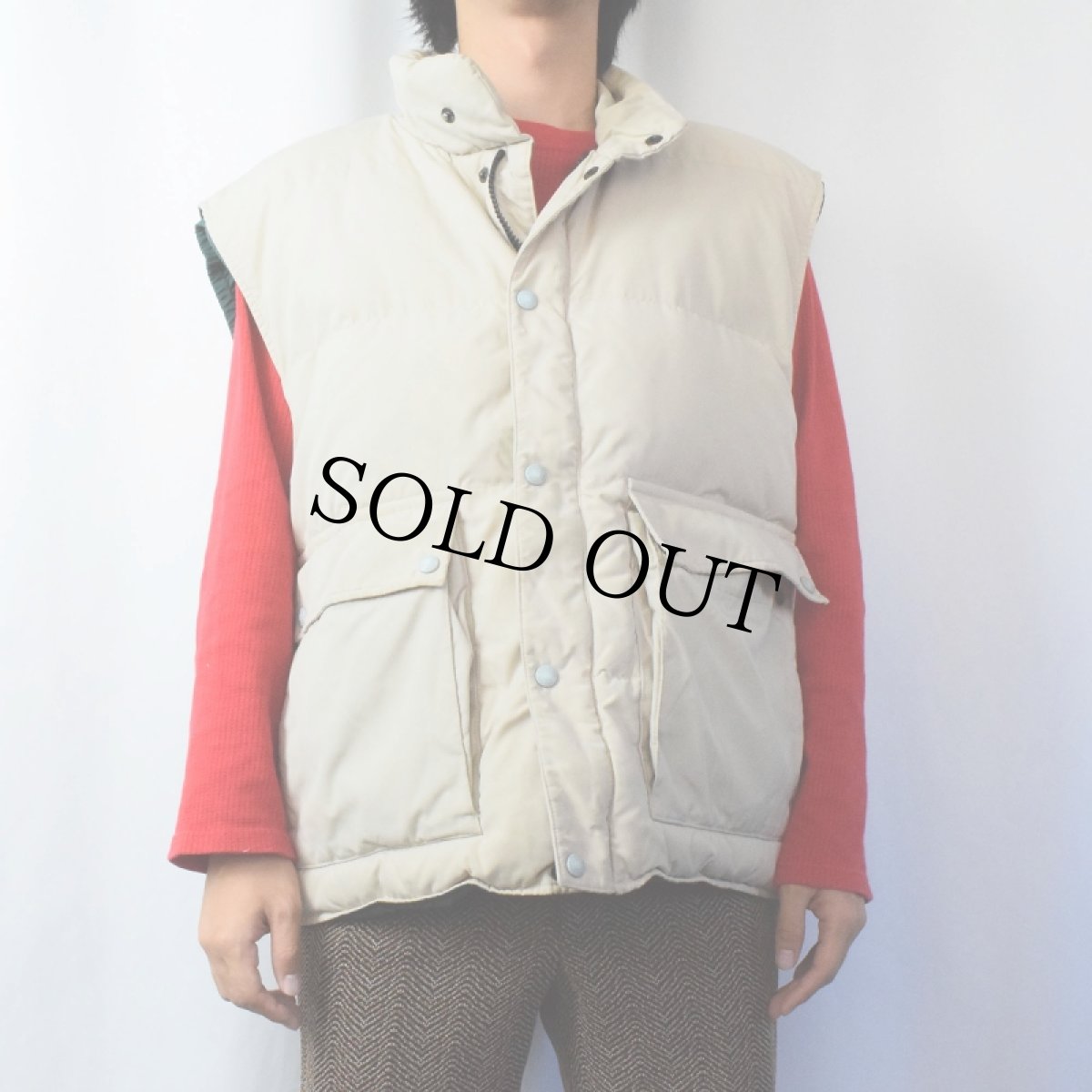 画像2: 90's Eddie Bauer ダウンベスト L (2)