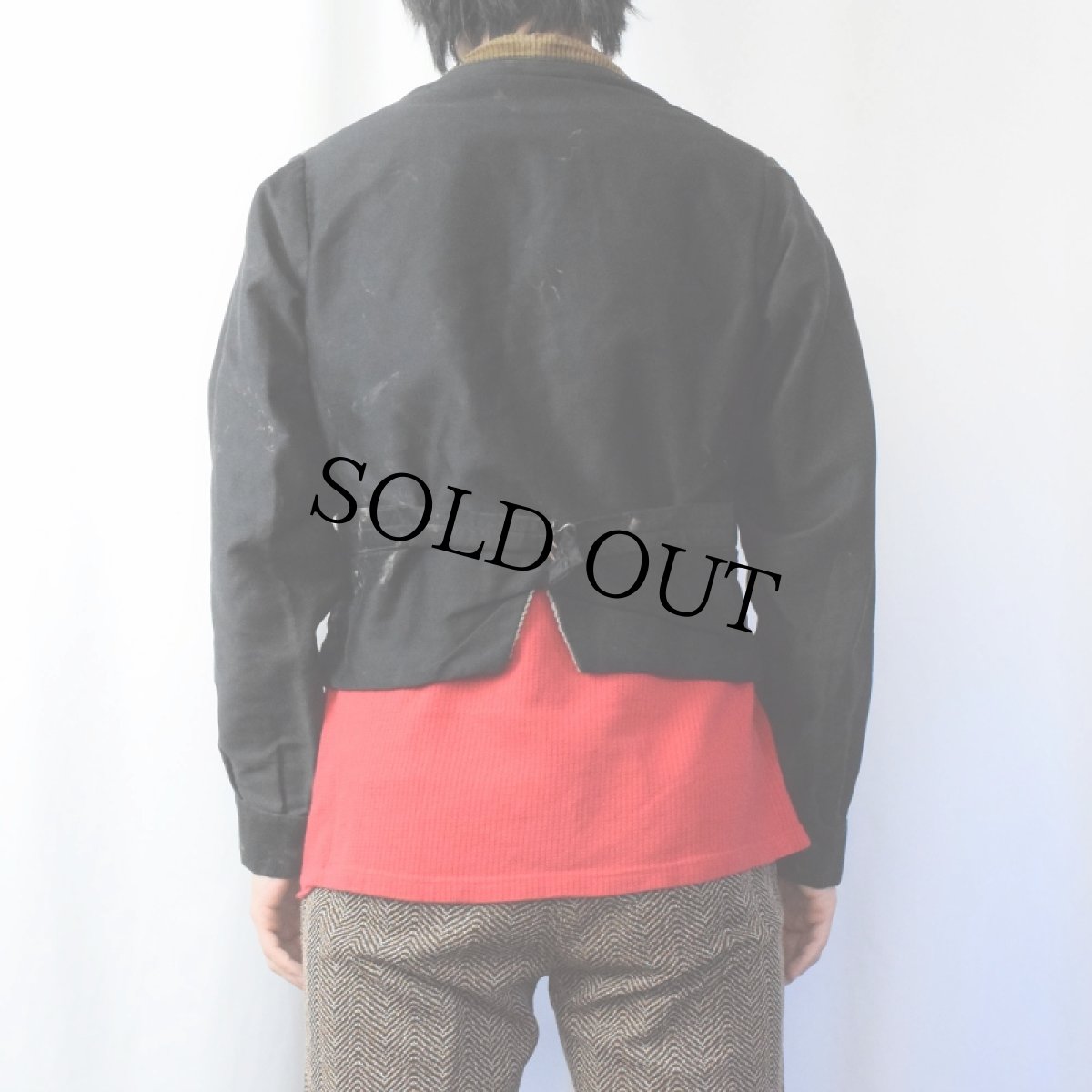 画像3: 30's French Railway コーデュロイ×コットン ワークジャケット (3)