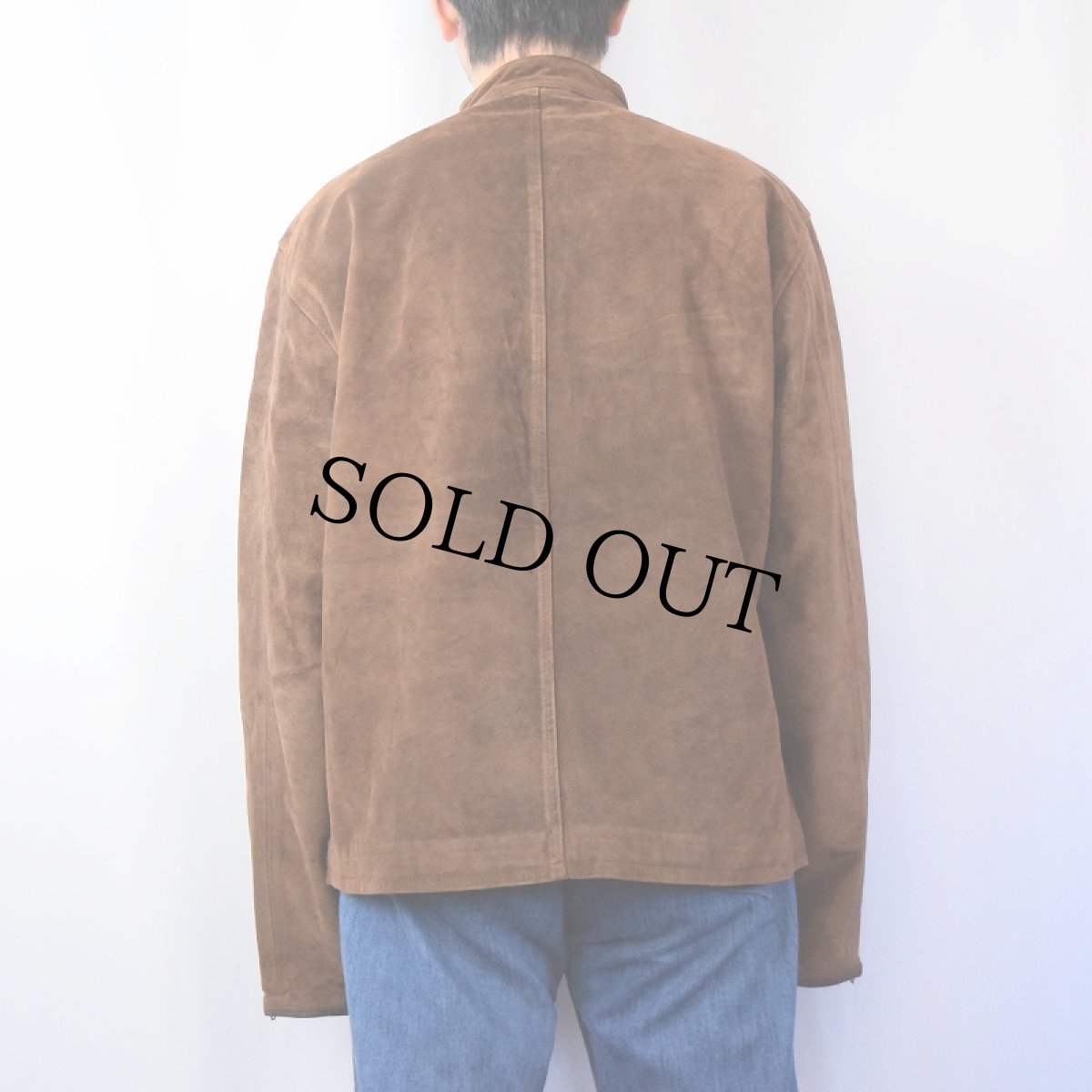 画像3: POLO Ralph Lauren スウェードレザー シングルライダースジャケット XL (3)