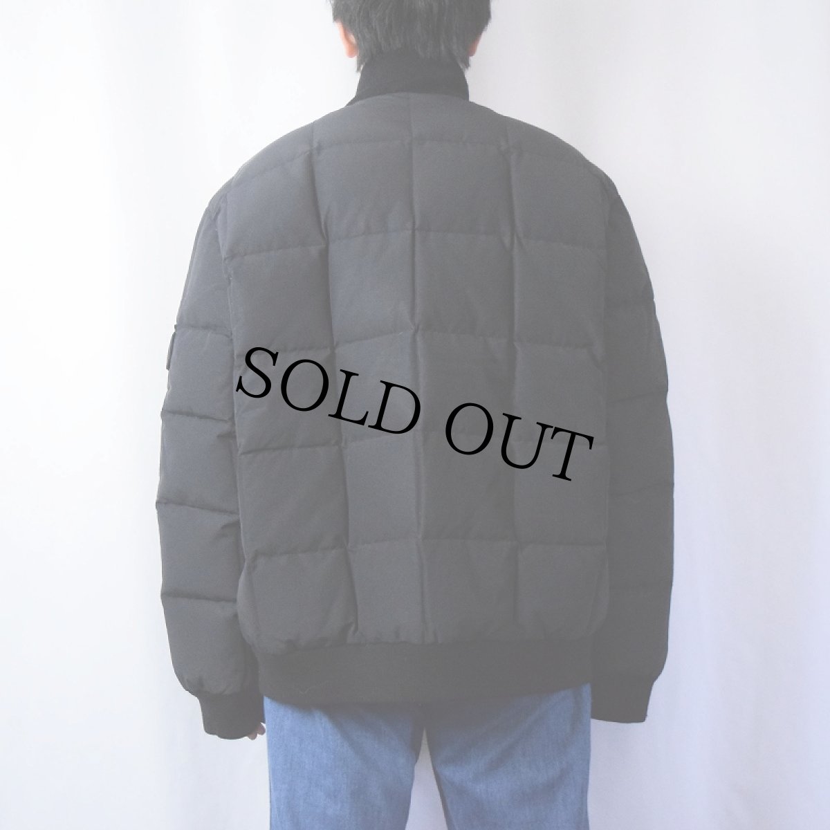 画像3: POLO Ralph Lauren コットンナイロン キルティングダウンジャケット BLACK XL (3)