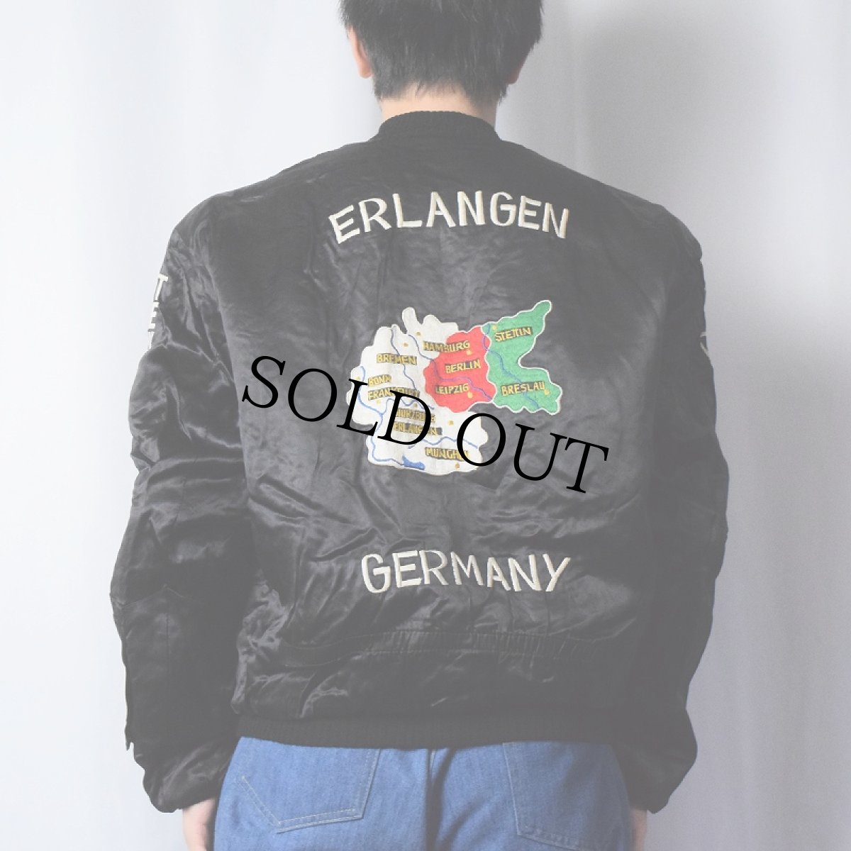 画像3: 50〜60's "Germany" サテンスーベニアジャケット (3)
