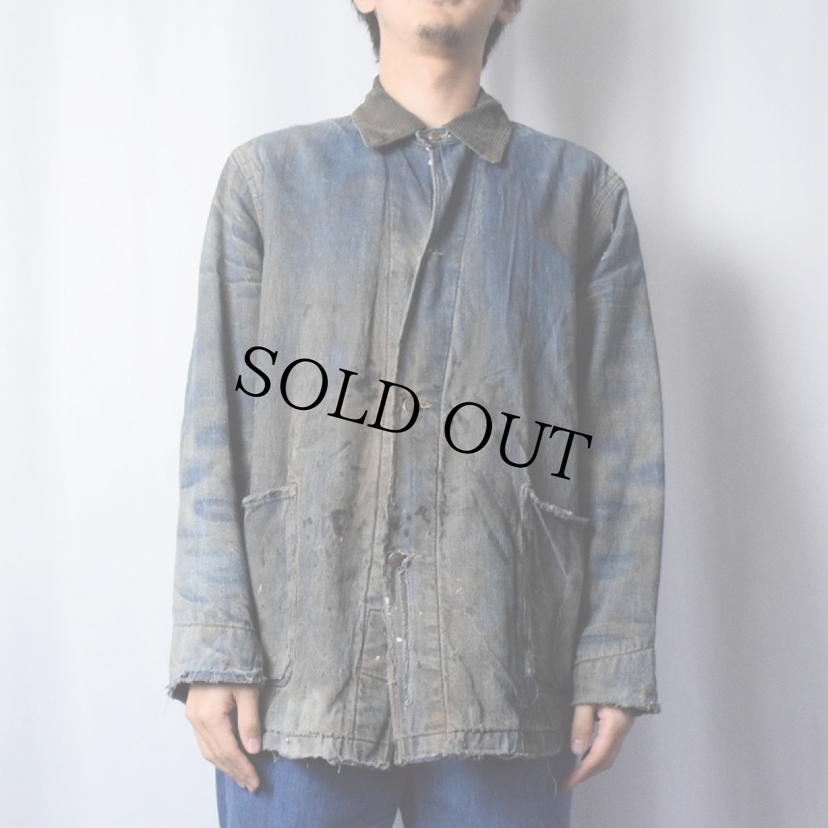 画像2: 40's MONTGOMERY WARD ブランケットライナー デニムカバーオール (2)