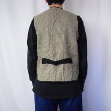 画像3: Woolrich ヘリンボーン織り ウールベスト M (3)