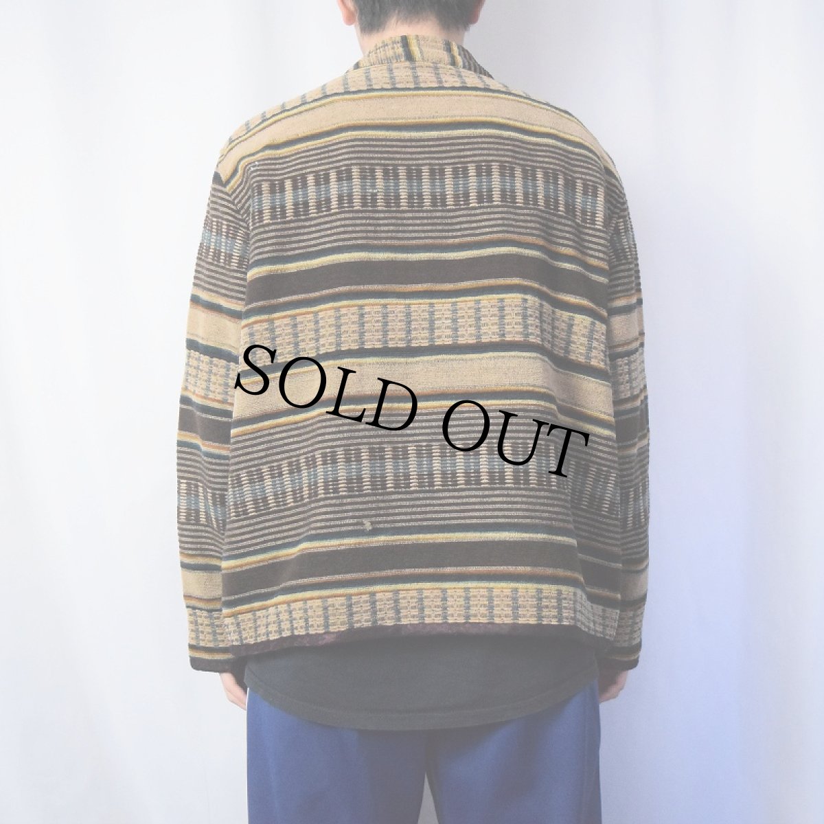 画像3: WHITE STAG 総柄 マオカラージャケット (3)