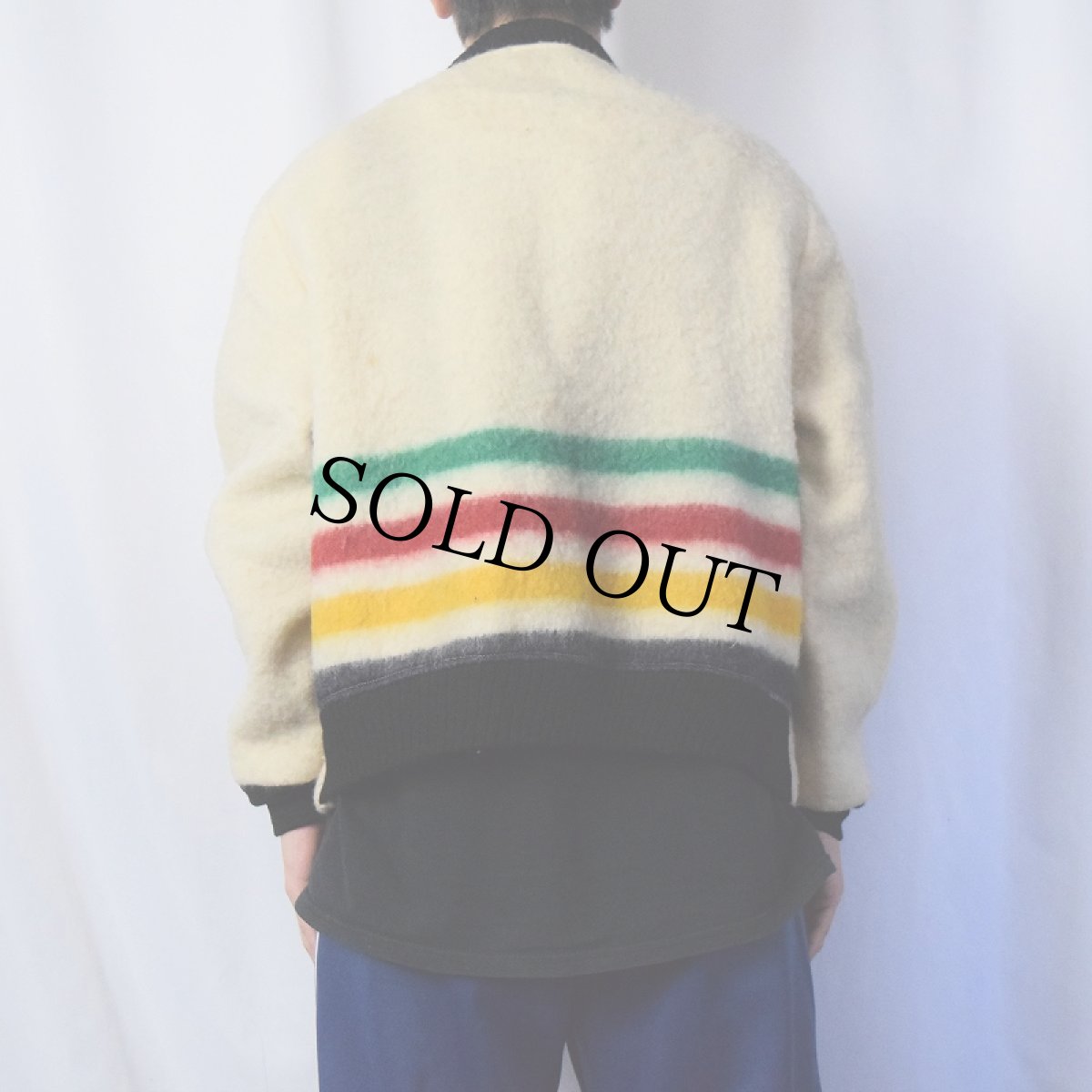 画像3: 60〜70's HUDSON'S BAY CANADA製 ボーダー柄 ウールジャケット (3)