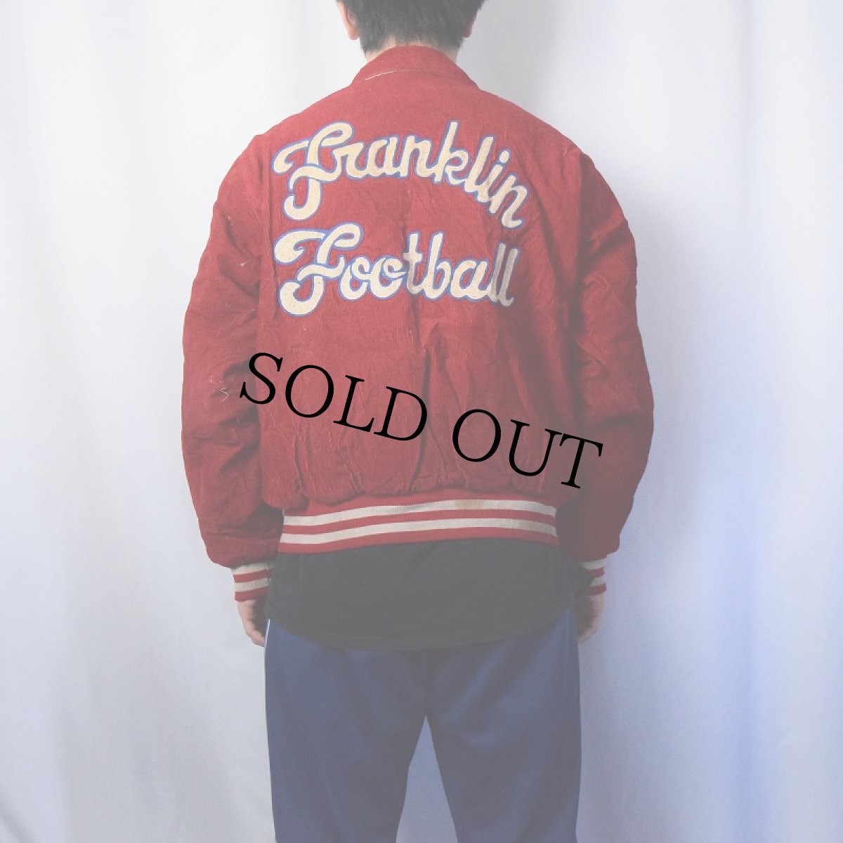 画像4: VINTAGE "Franklin Football" チェーン刺繍 コーデュロイスタジャン (4)