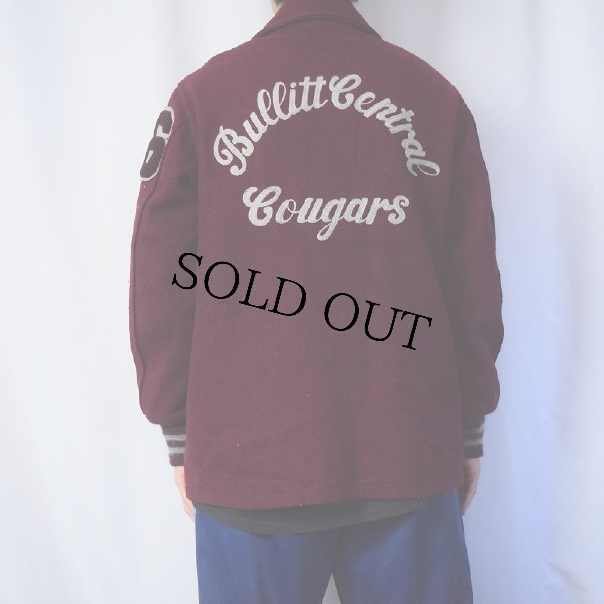 画像4: 80's Custom Made WARD JACKET BY KAYE BROS. チェーン刺繍 ウールメルトンスタジャン (4)