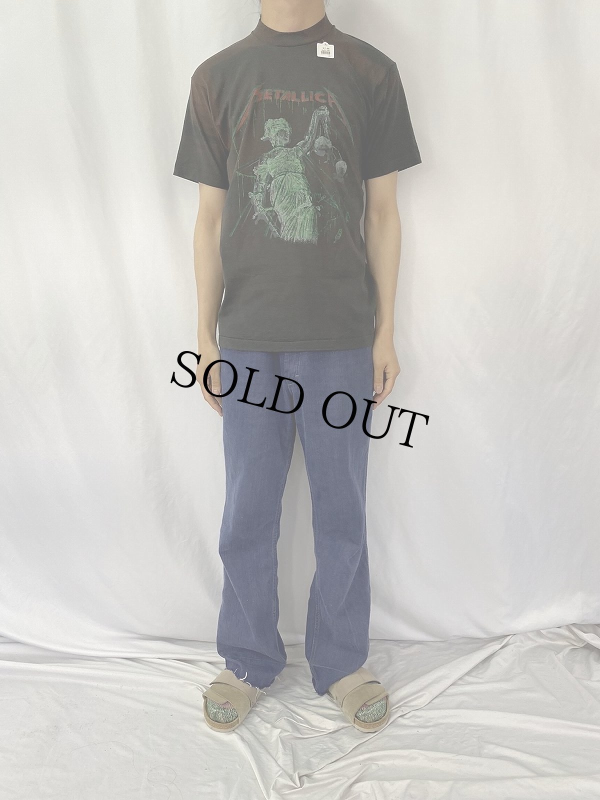 画像2: 80's METALLICA ロックバンドTシャツ L (2)