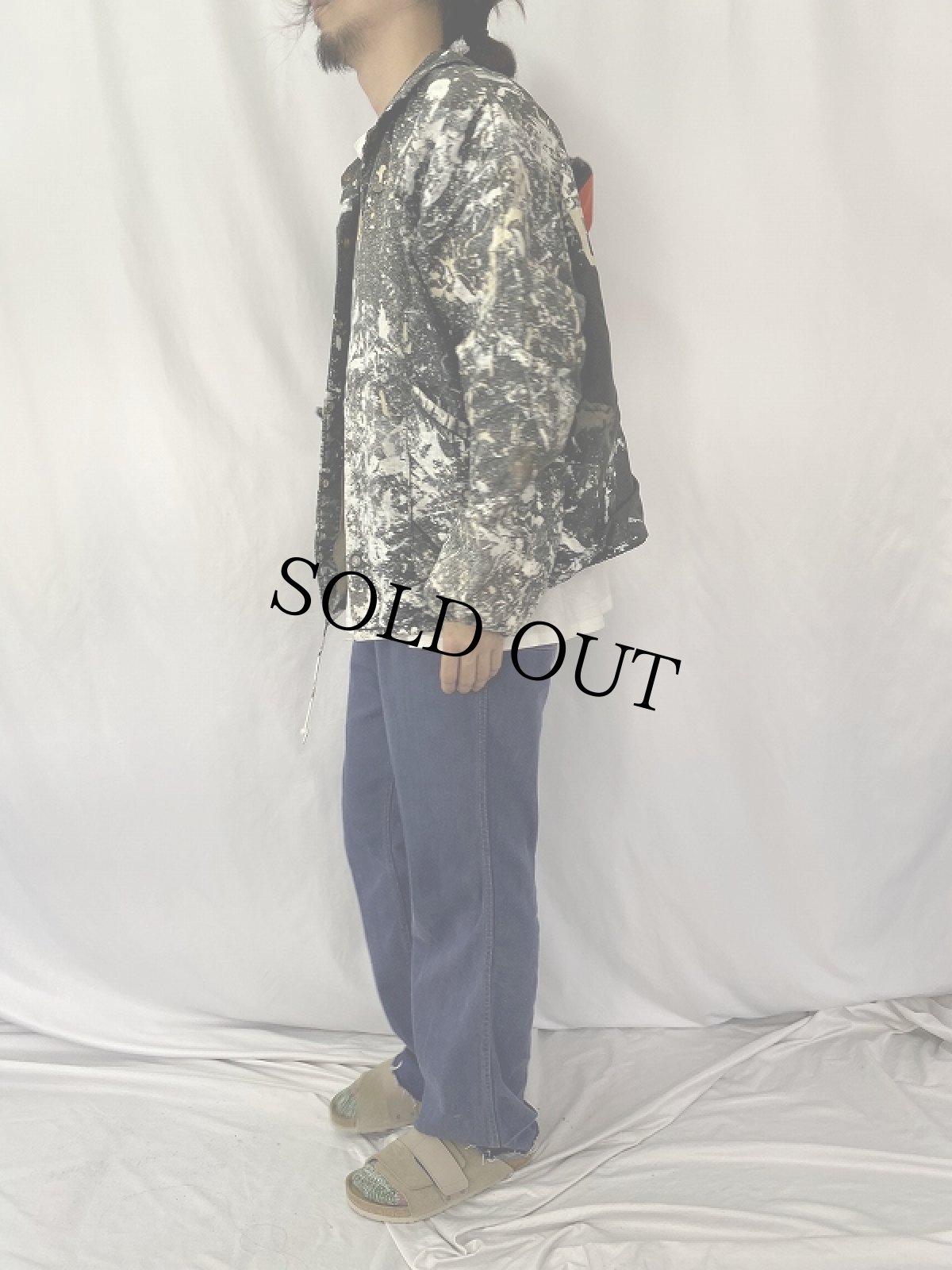 画像3: 70's HARLEY-DAVIDSON USA製 ペンキペイント ナイロンコーチジャケット&メッシュキャップ  SET (3)