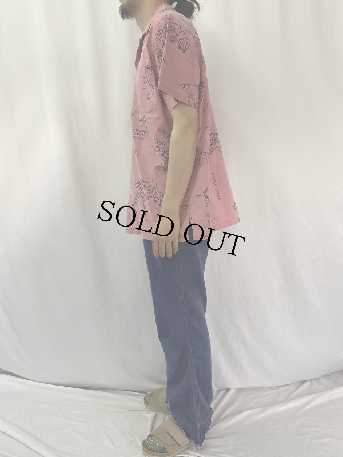 画像3: 90's POLO Ralph Lauren "VINTAGE CALDWELL" オープンカラーコットンシャツ L (3)