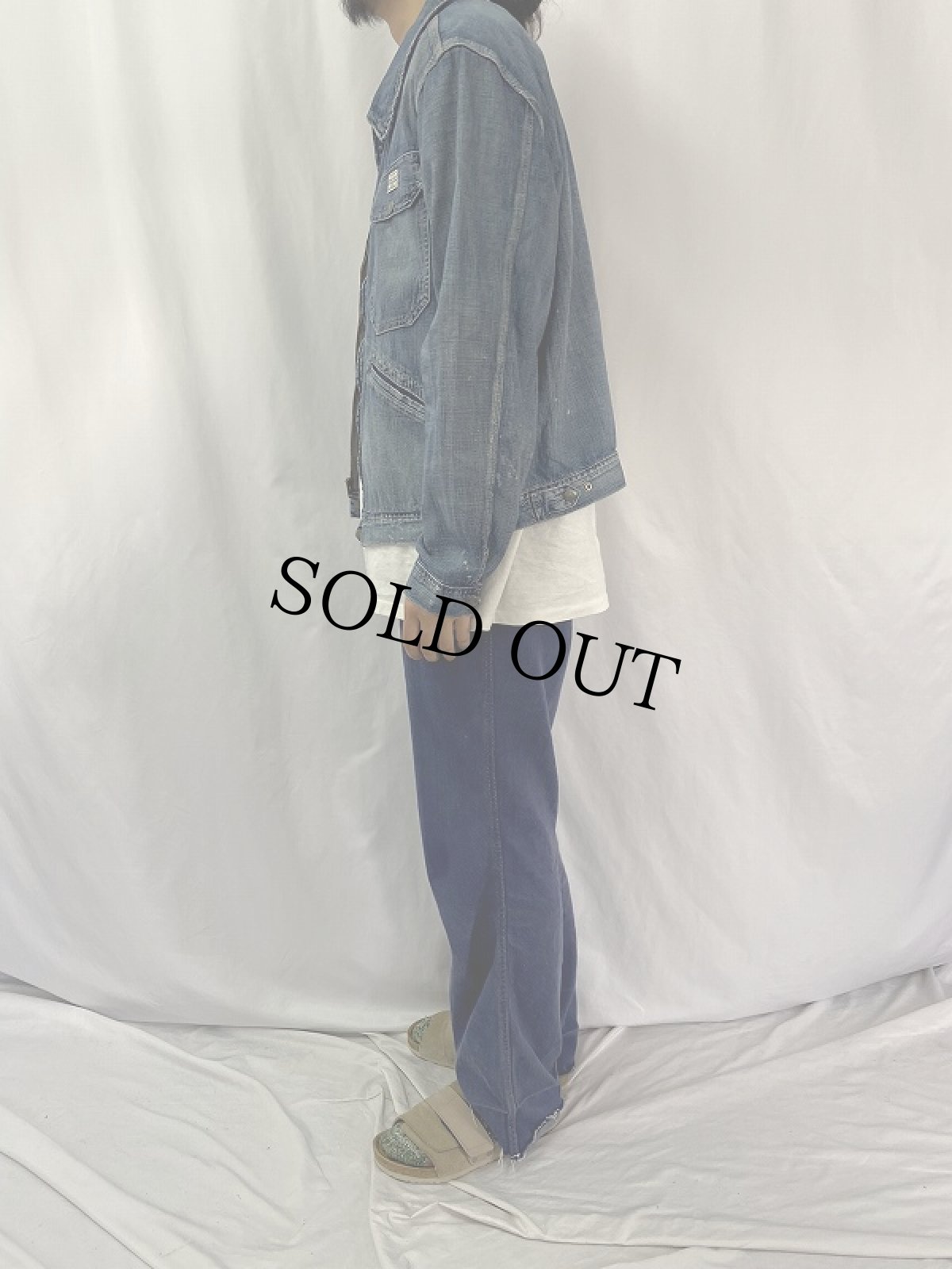 画像3: 2021SS Ralph Lauren RRL デニムワークジャケット L (3)