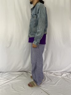 画像3: 90's GUESS レザー切り替え デニムジャケット XL (3)