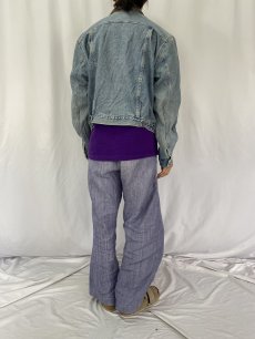 画像4: 90's GUESS レザー切り替え デニムジャケット XL (4)