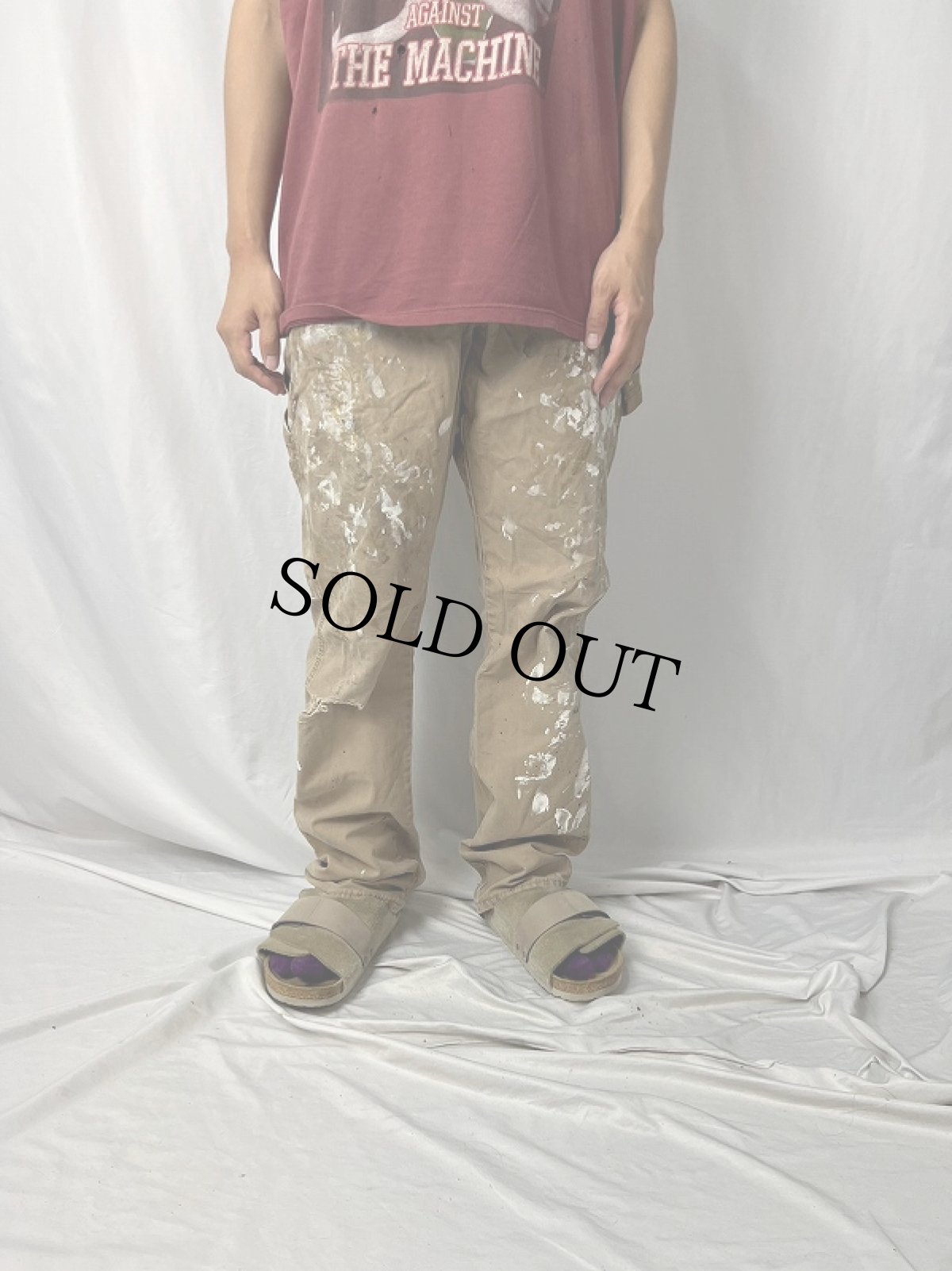 画像2: Wrangler ペンキペイント ペインターパンツ W36 (2)