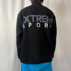 画像3: 2000's THE SIMPSONS "EXTREME SPORT" キャラクター ジャガード アクリル ユーロスキーニットセーター BLACK M (3)